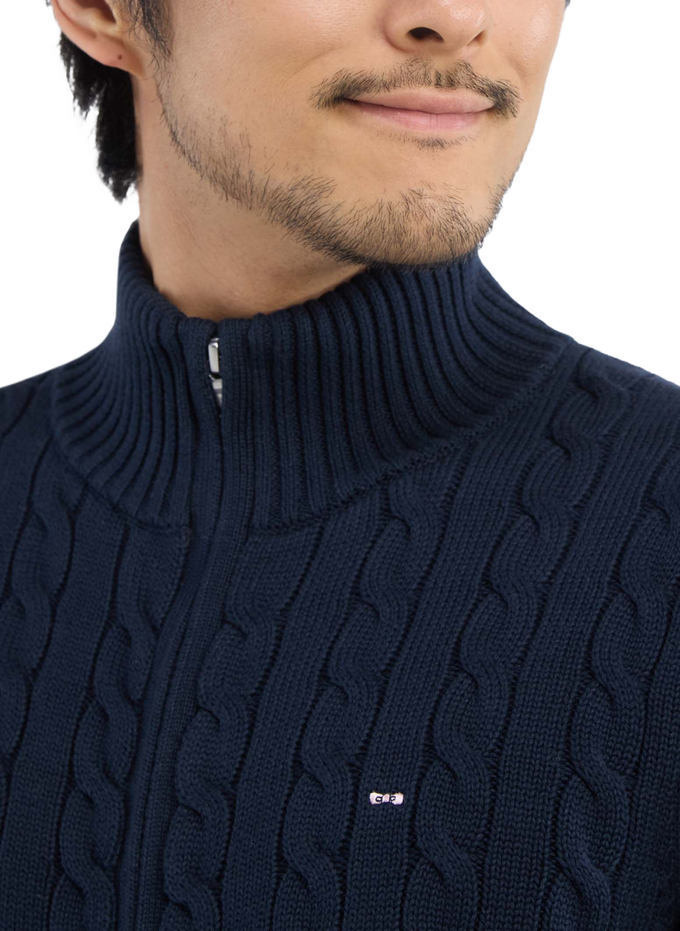 Cardigan à mailles torsadées en coton EDEN PARK Blau