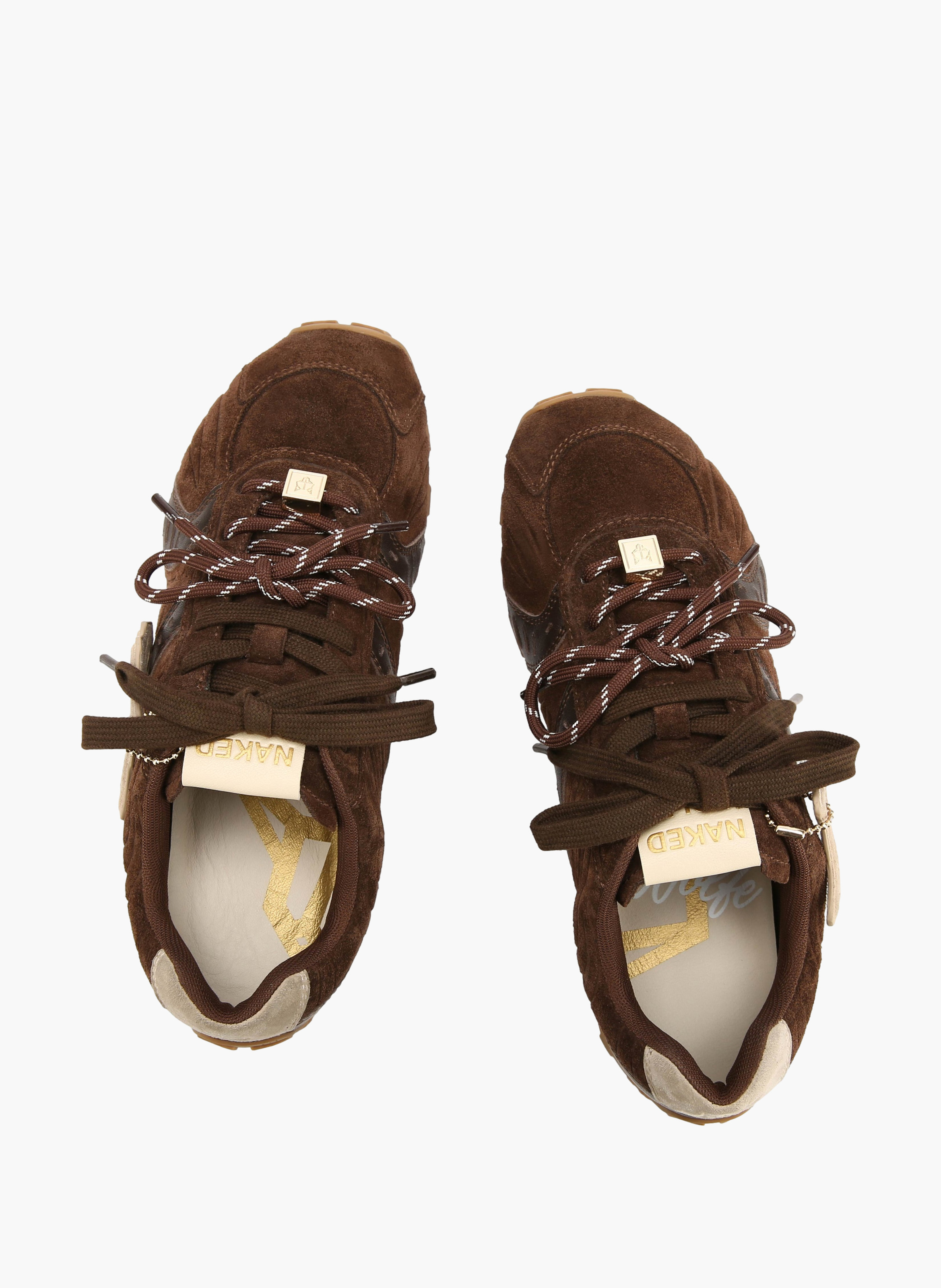 Lapse-sneakers van suède NAKED WOLFE Bruin