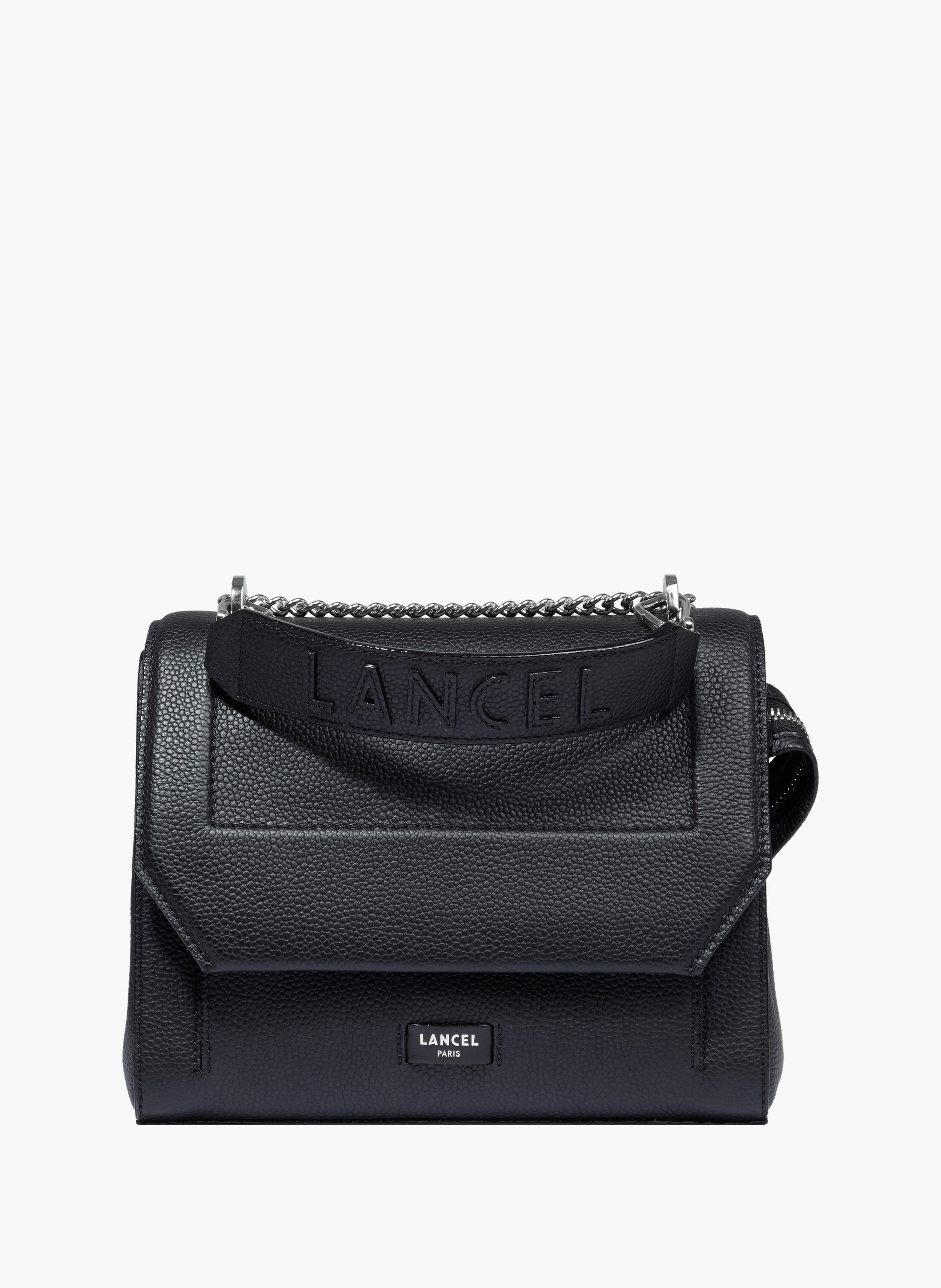 Schoudertas met flap van Lancel in leer  Noir