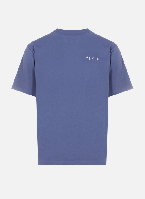 T-shirt à logo en coton BleuAGNÈS B 