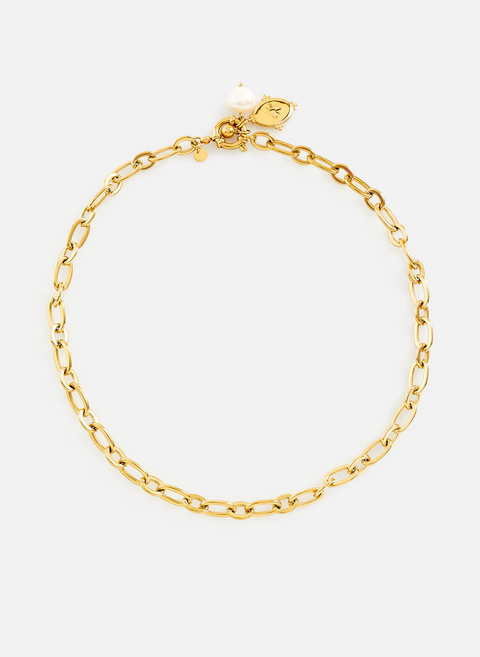 Necklace with large Golden links AU PRINTEMPS PARIS 