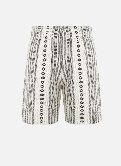Shorts mit Klappe aus Baumwollmischung WeißCALEB 