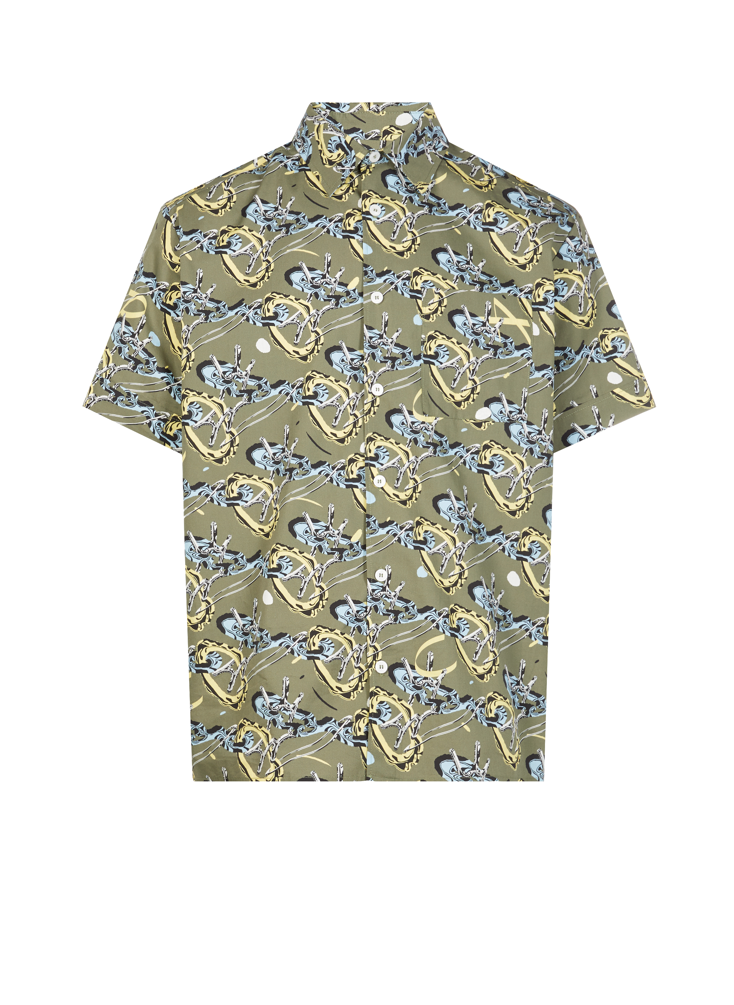 A.P.C. Printed cotton shirt Green