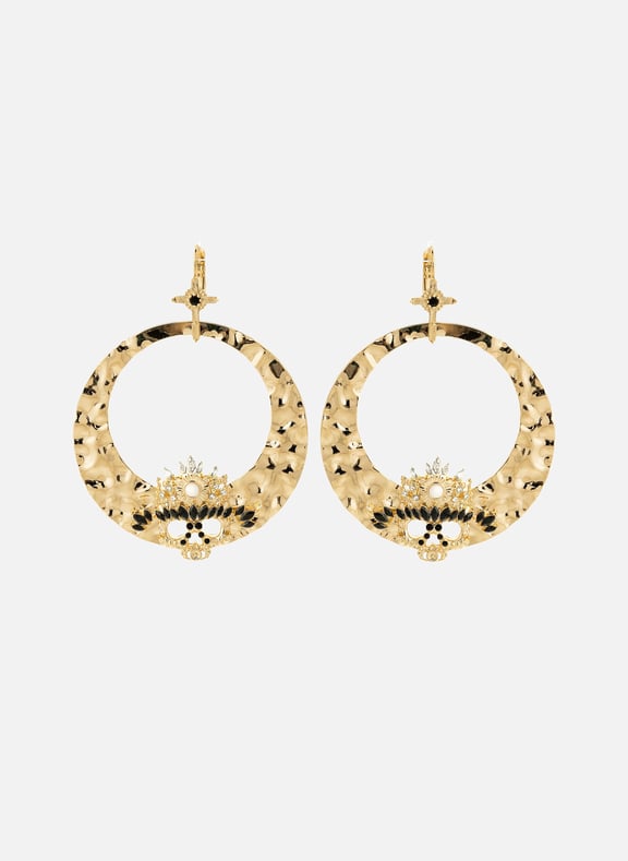 Boucles d'oreilles pour oreilles percées avec cabochon et strass jessie Doré by HIPANEMA HIPANEMA Boucles d'oreilles pour oreilles percées avec cabochon et strass jessie Doré