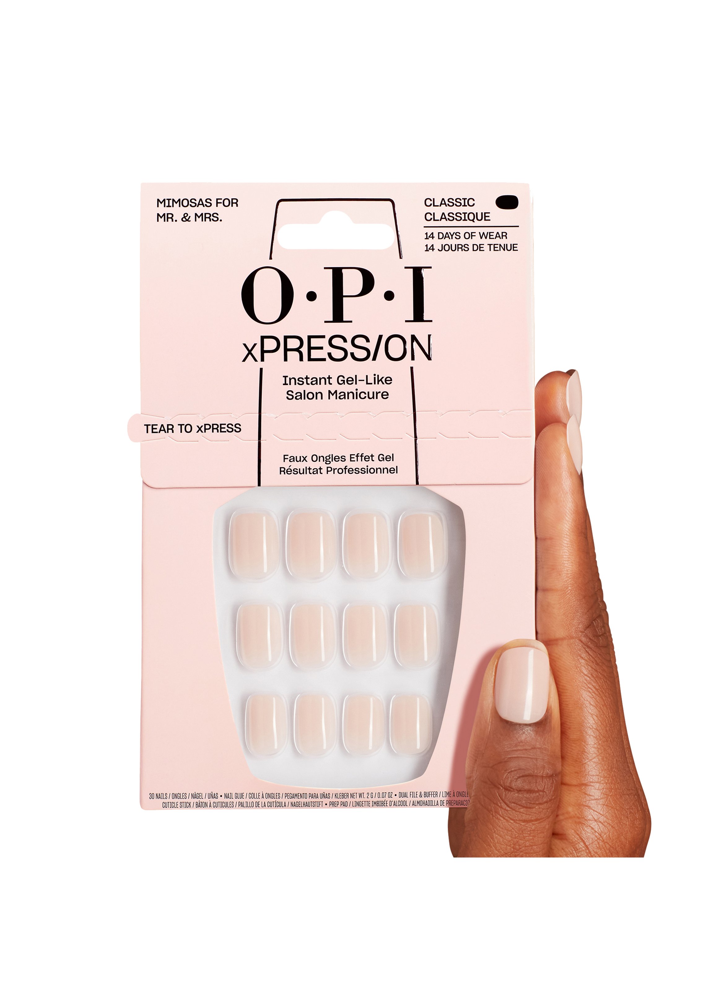 Mimosas for Mr. and Mrs. - Reusable fake nails OPI Anr41s