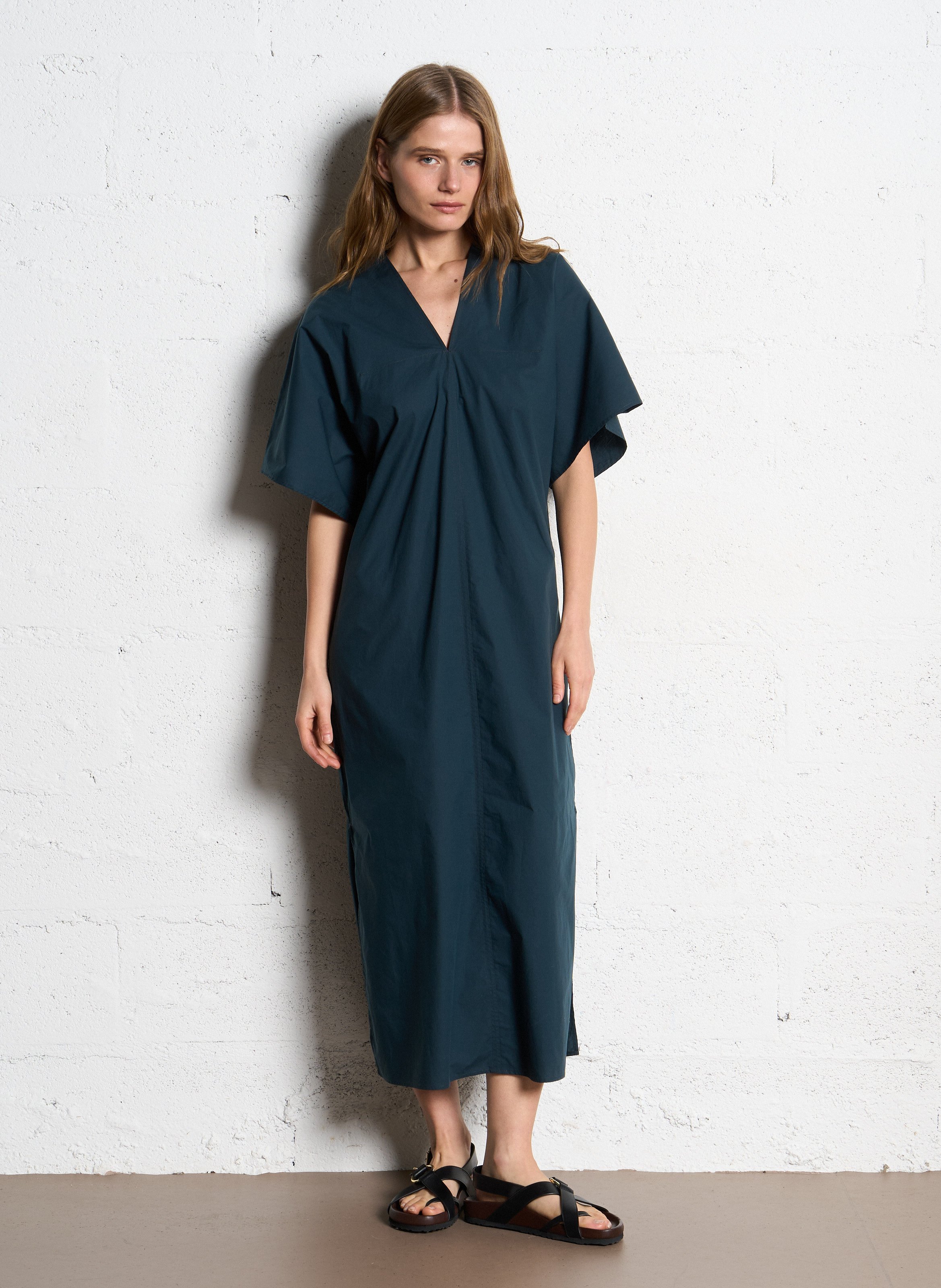 Sandales plates en cuir mexico SOEUR Noir