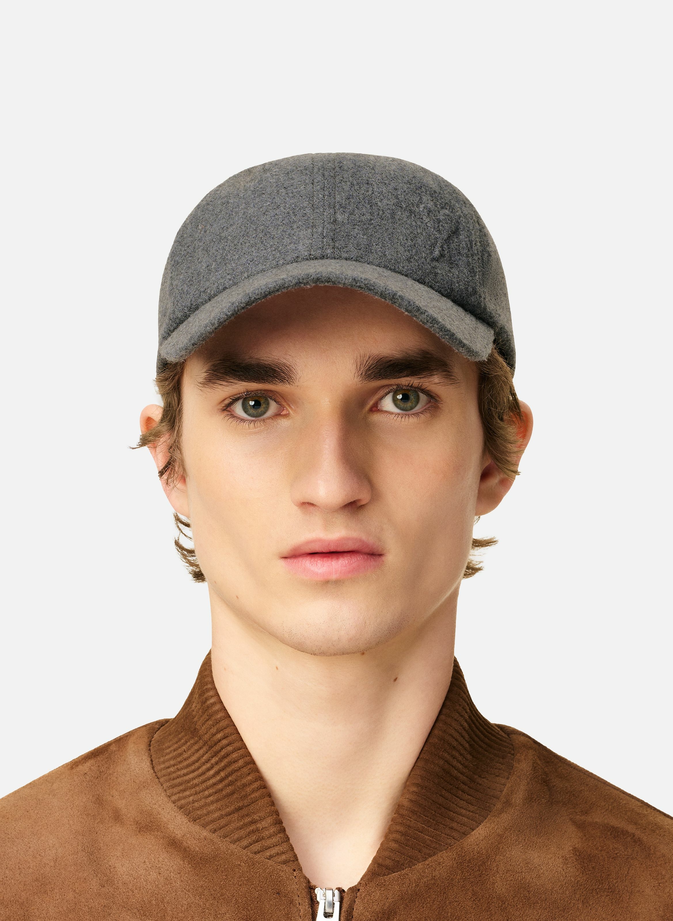 Casquette ami de coeur embossé en laine unisexe AMI PARIS Gris