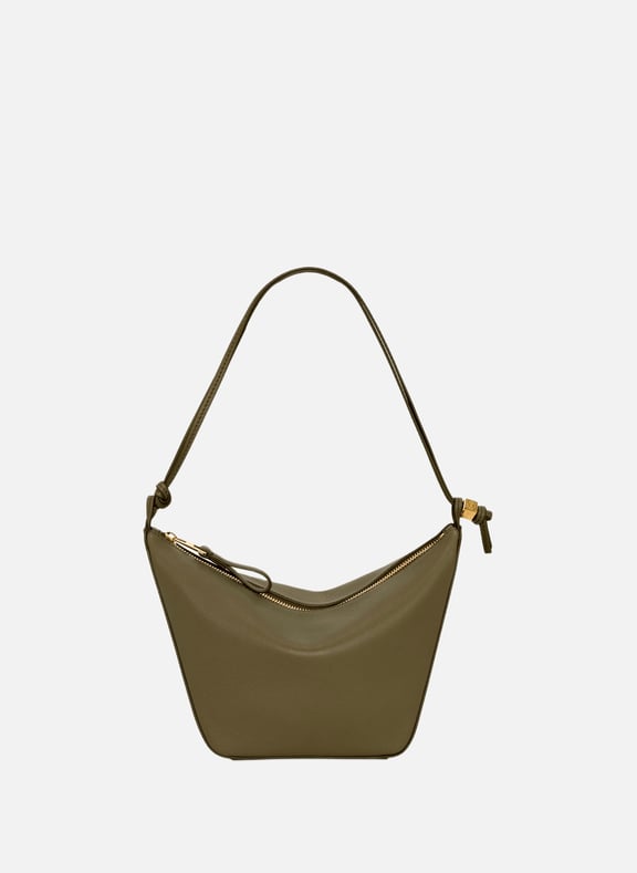 Mini Hammock hobo leather bag Khaki by LOEWE LOEWE Mini Hammock hobo leather bag Khaki