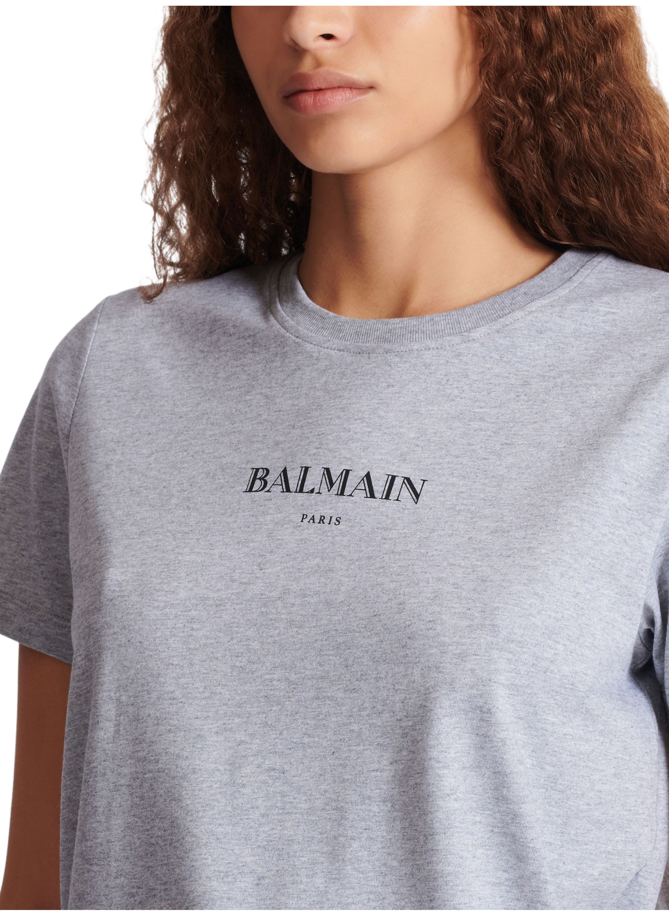 T-shirt avec imprimé balmain BALMAIN Gris
