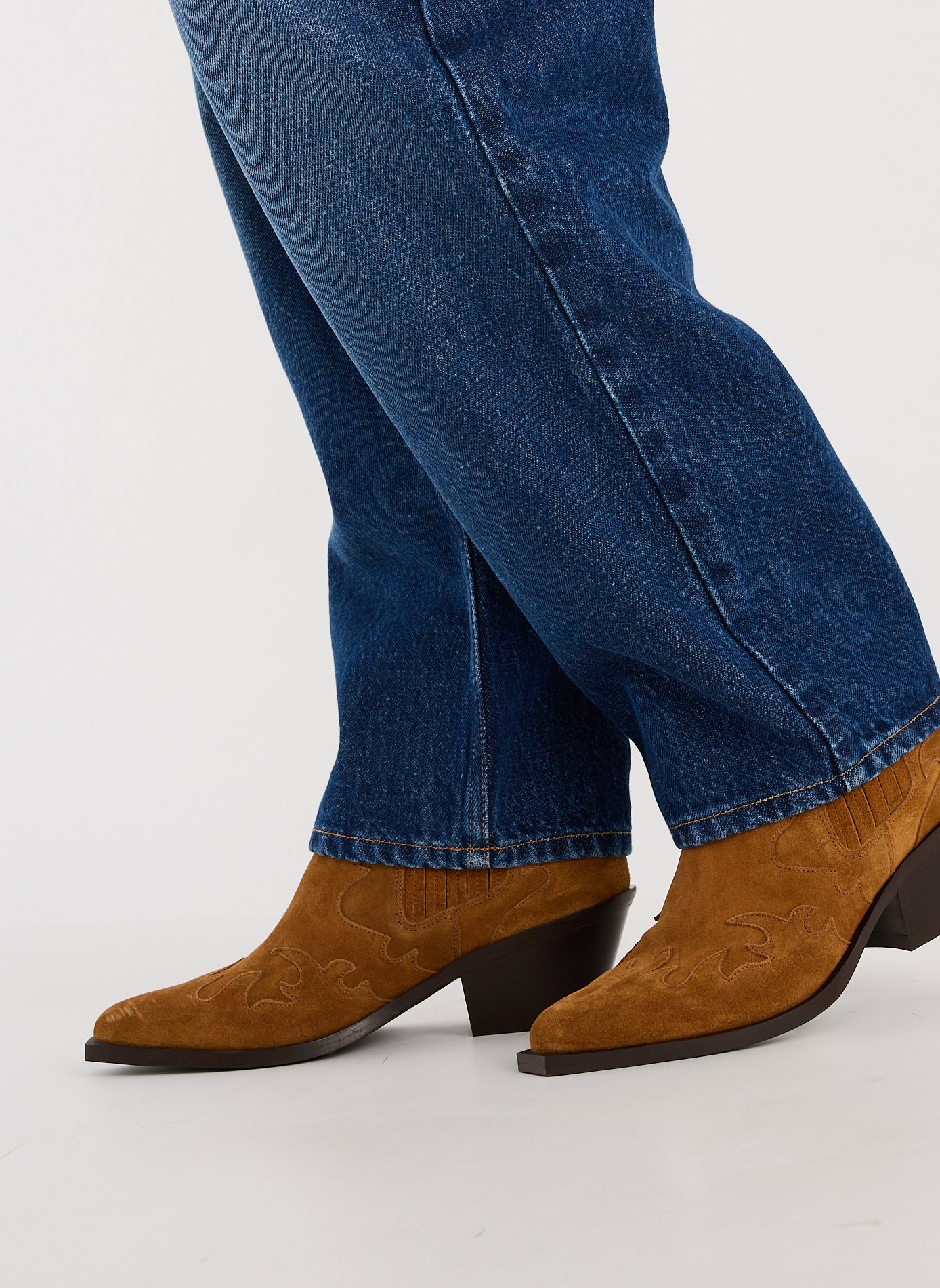 Bottines santiags en cuir suédé SAISON 1865 Marron