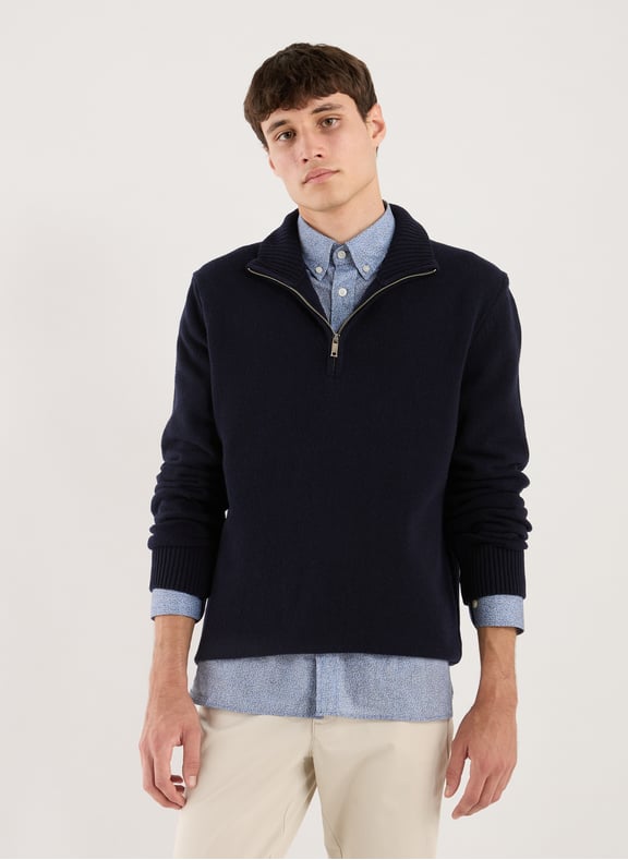 Pull Gefil en maille Bleu by AU PRINTEMPS PARIS AU PRINTEMPS PARIS Pull Gefil en maille Bleu