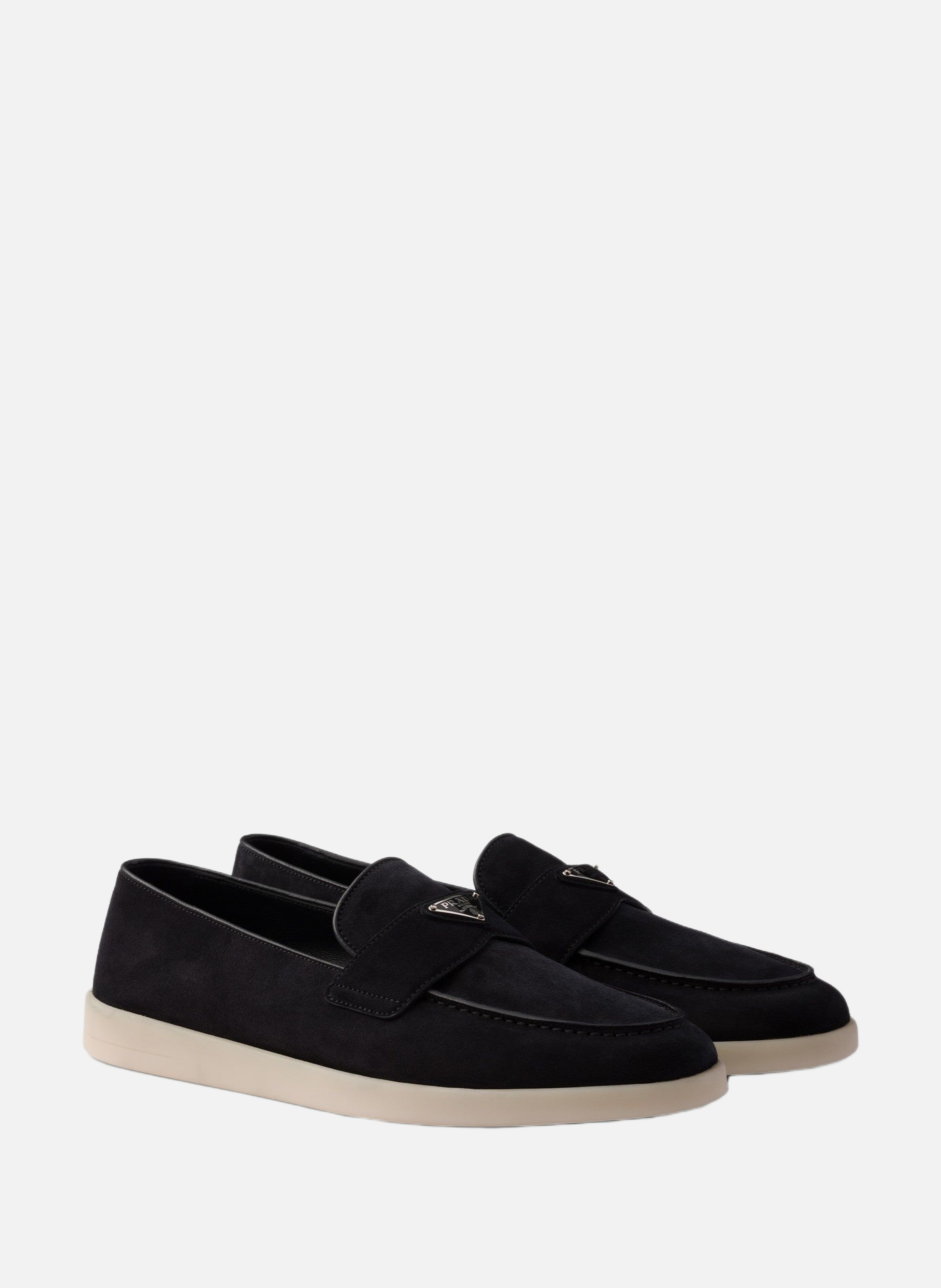 Mocassins en veau velours PRADA Noir