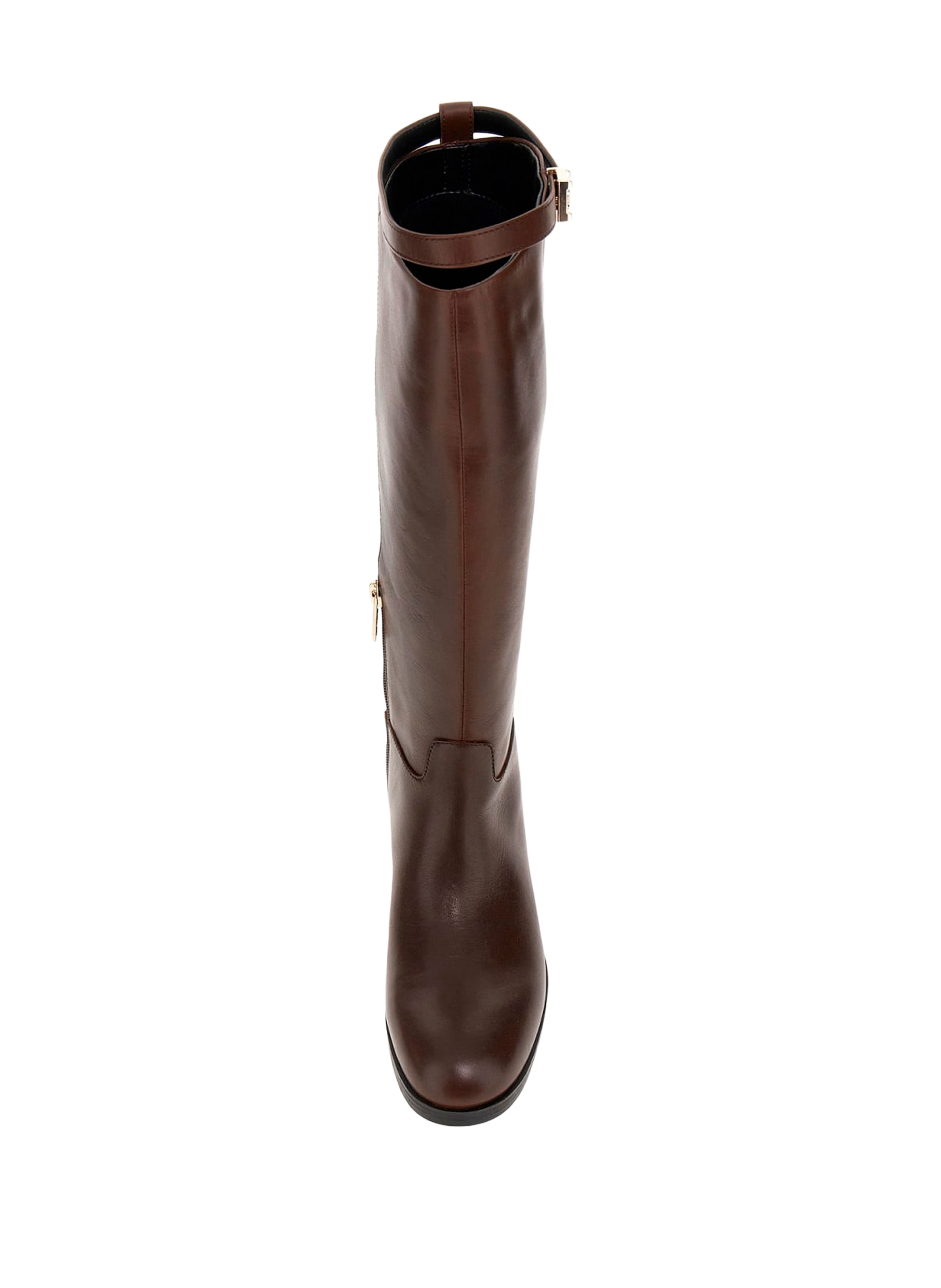 High leather cow boots GUESS Brown