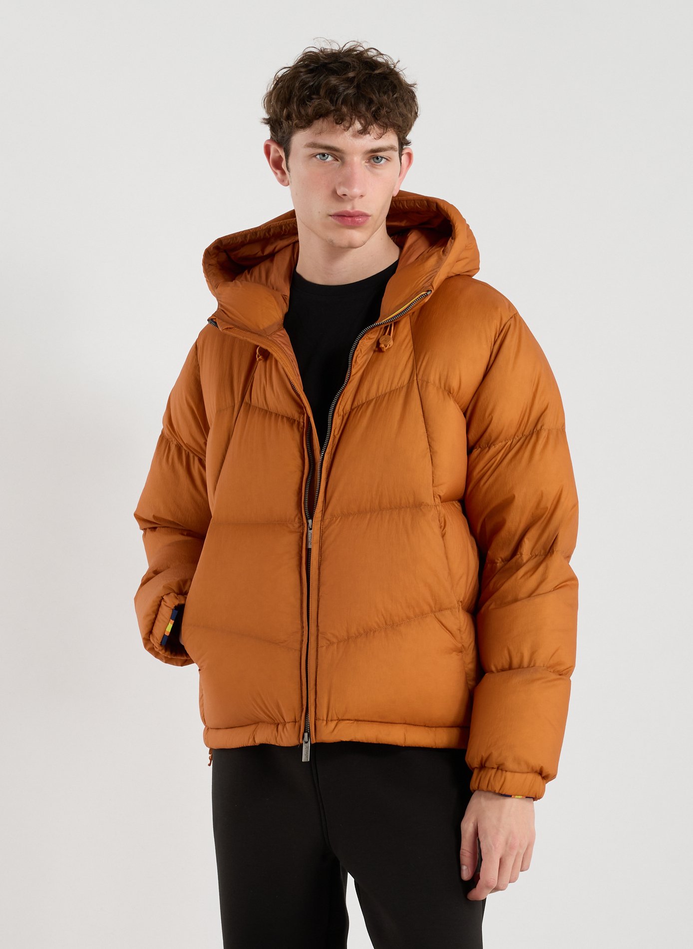 K-WAY Hooded padded jacket Orange