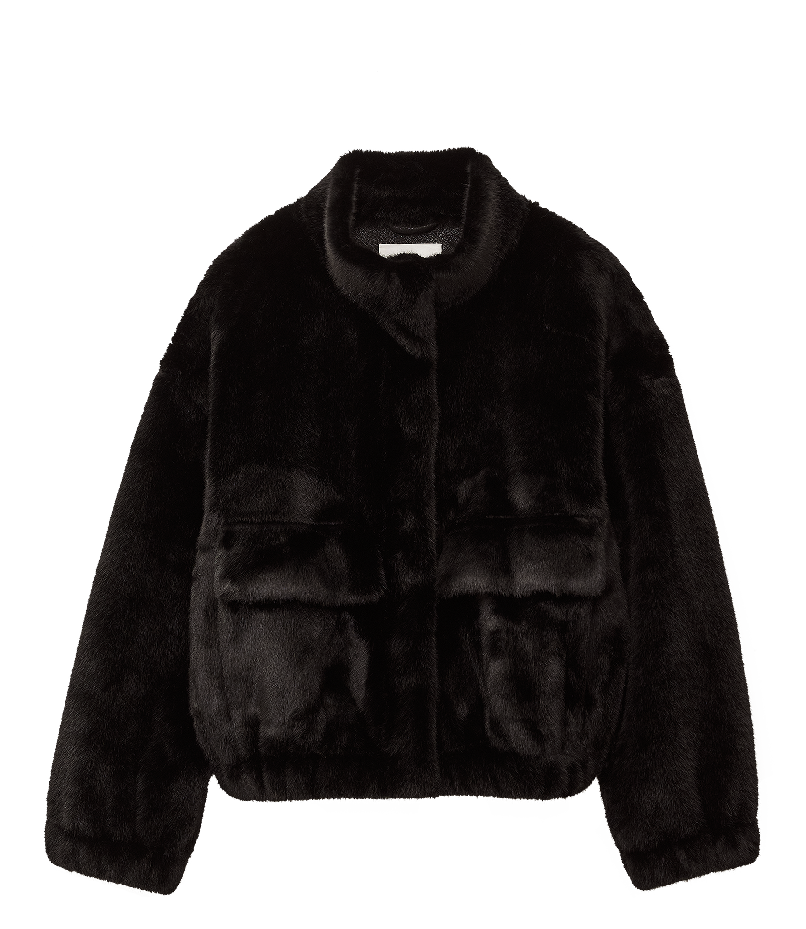 Manteau col montant effet fourrure paros BA&SH Noir