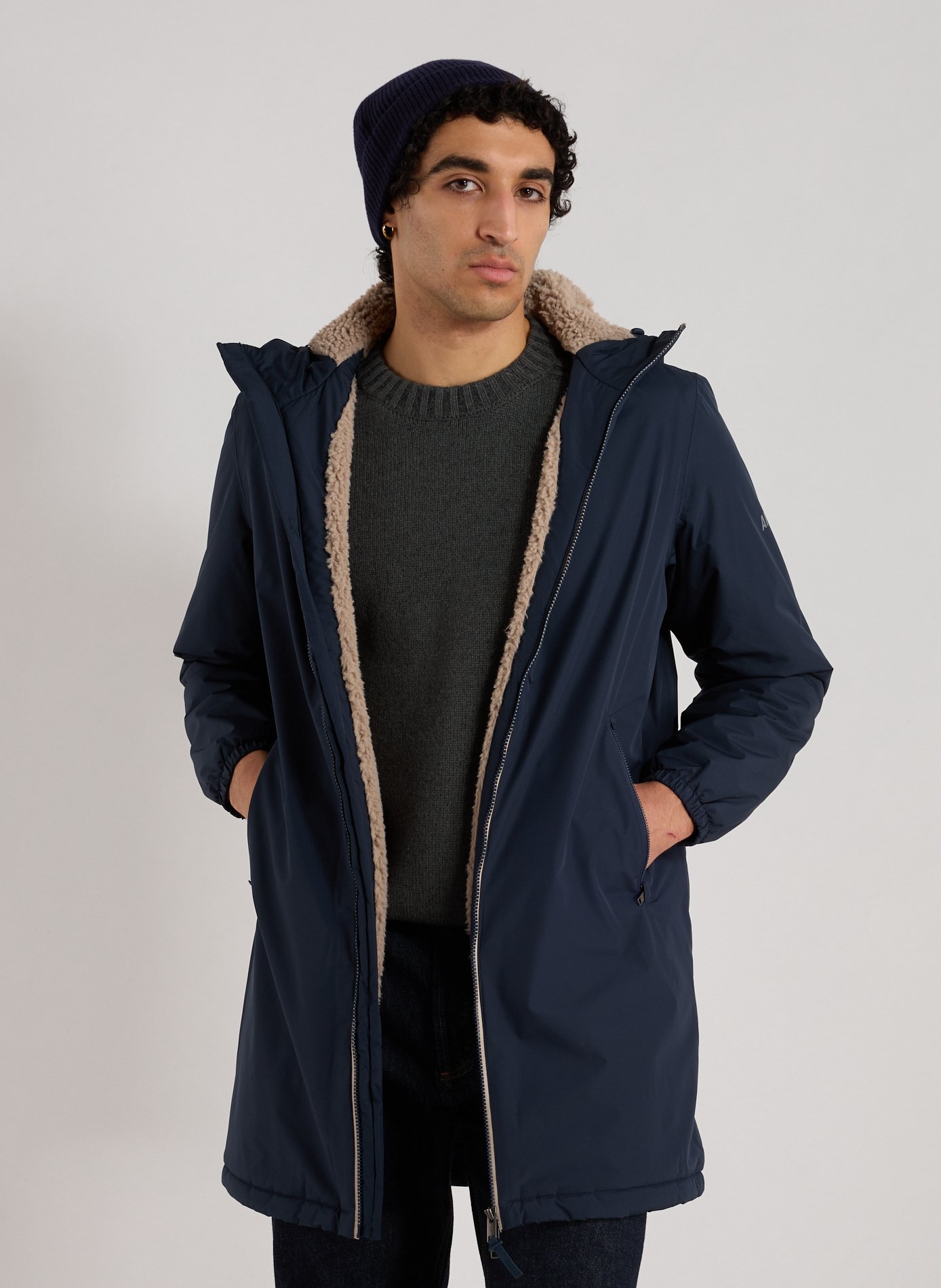 AIGLE Mid-length jacket Blue