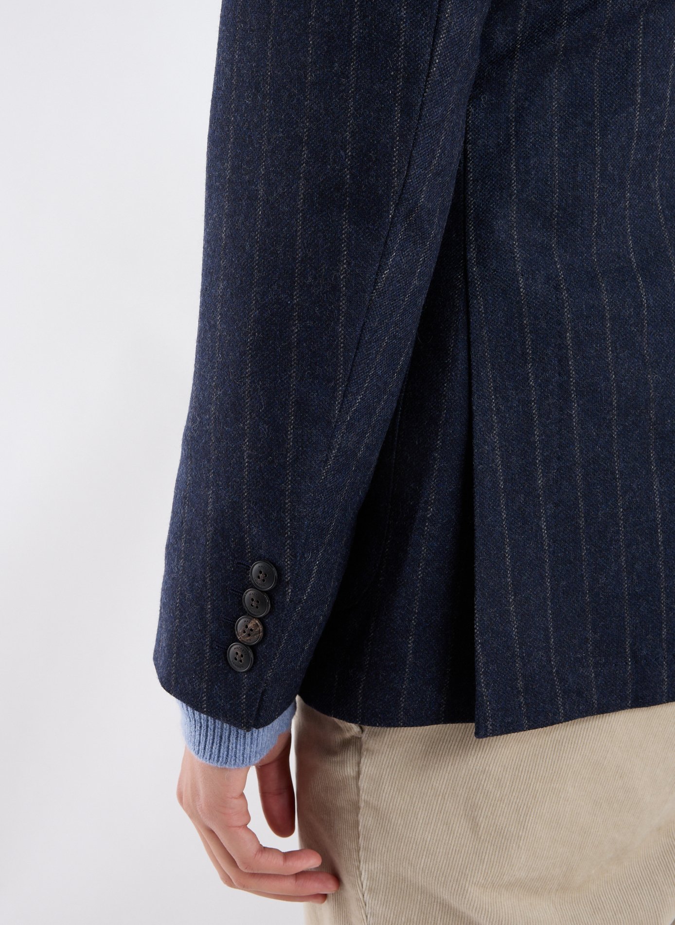 Striped wool blend shirt HACKETT Blue