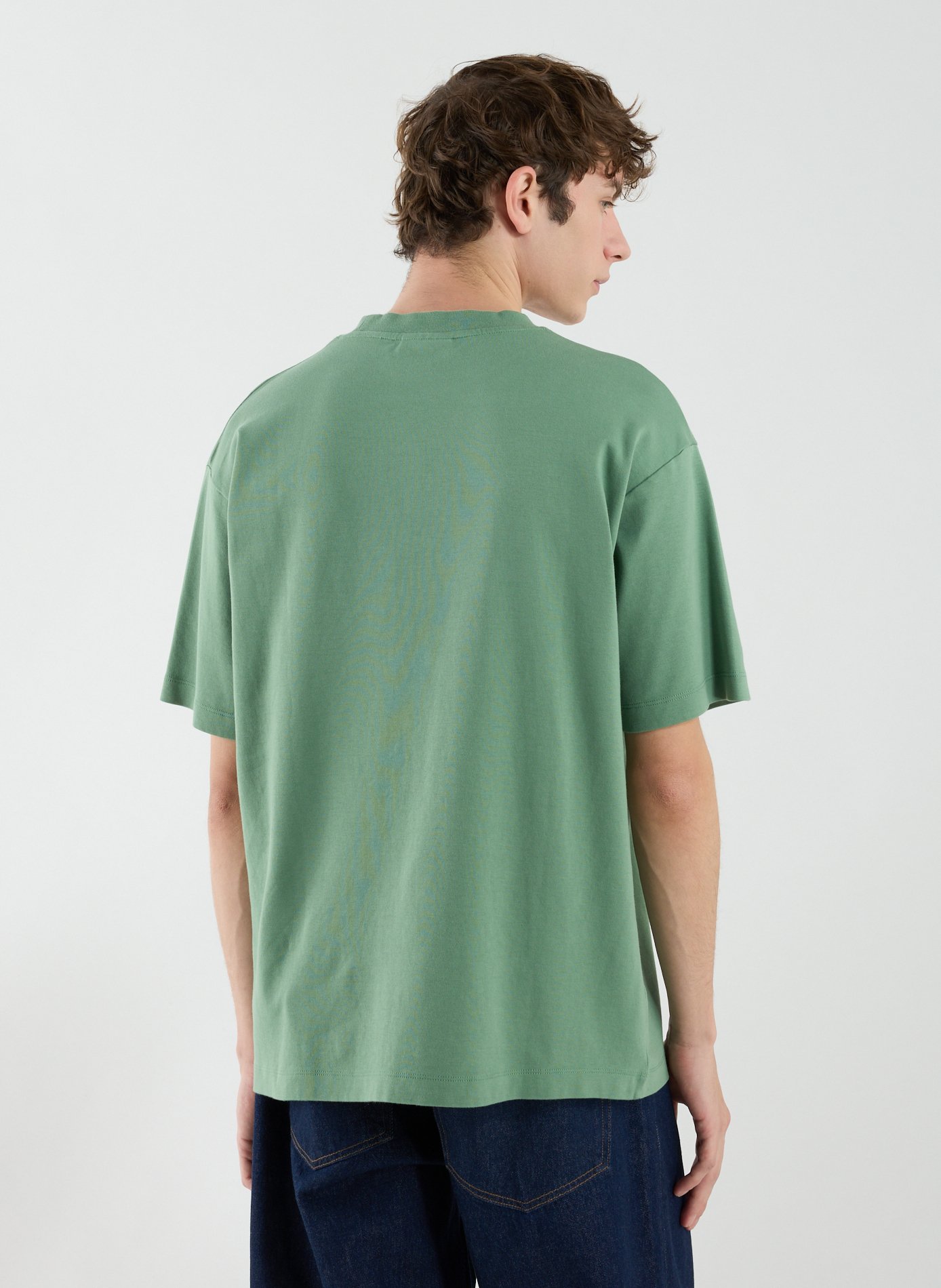 T-shirt Le Slogan en coton DROLE DE MONSIEUR Vert