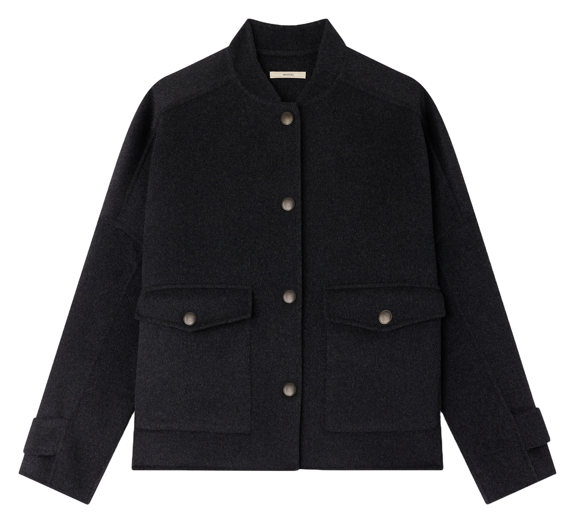 Veste esprit teddy en laine mélangée yalepark SESSUN Gris