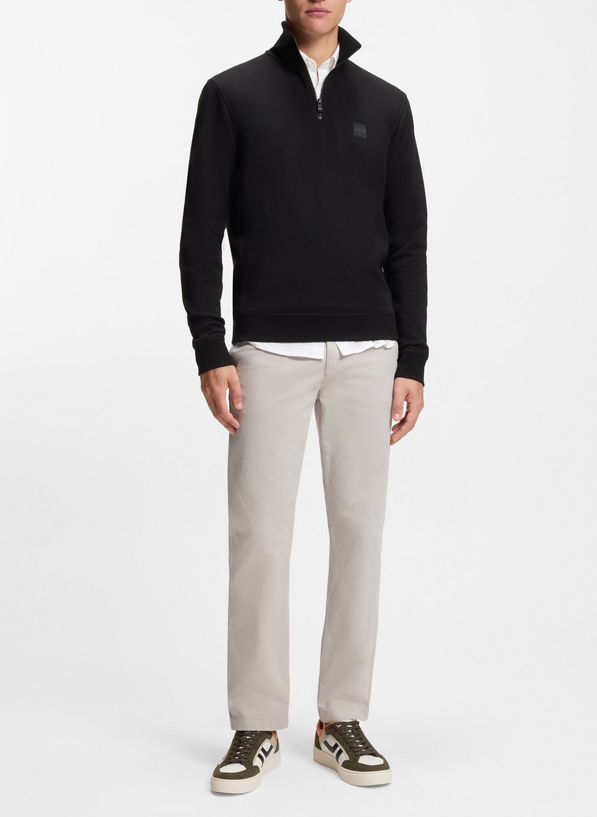 A refsweat col camionneur en coton Noir