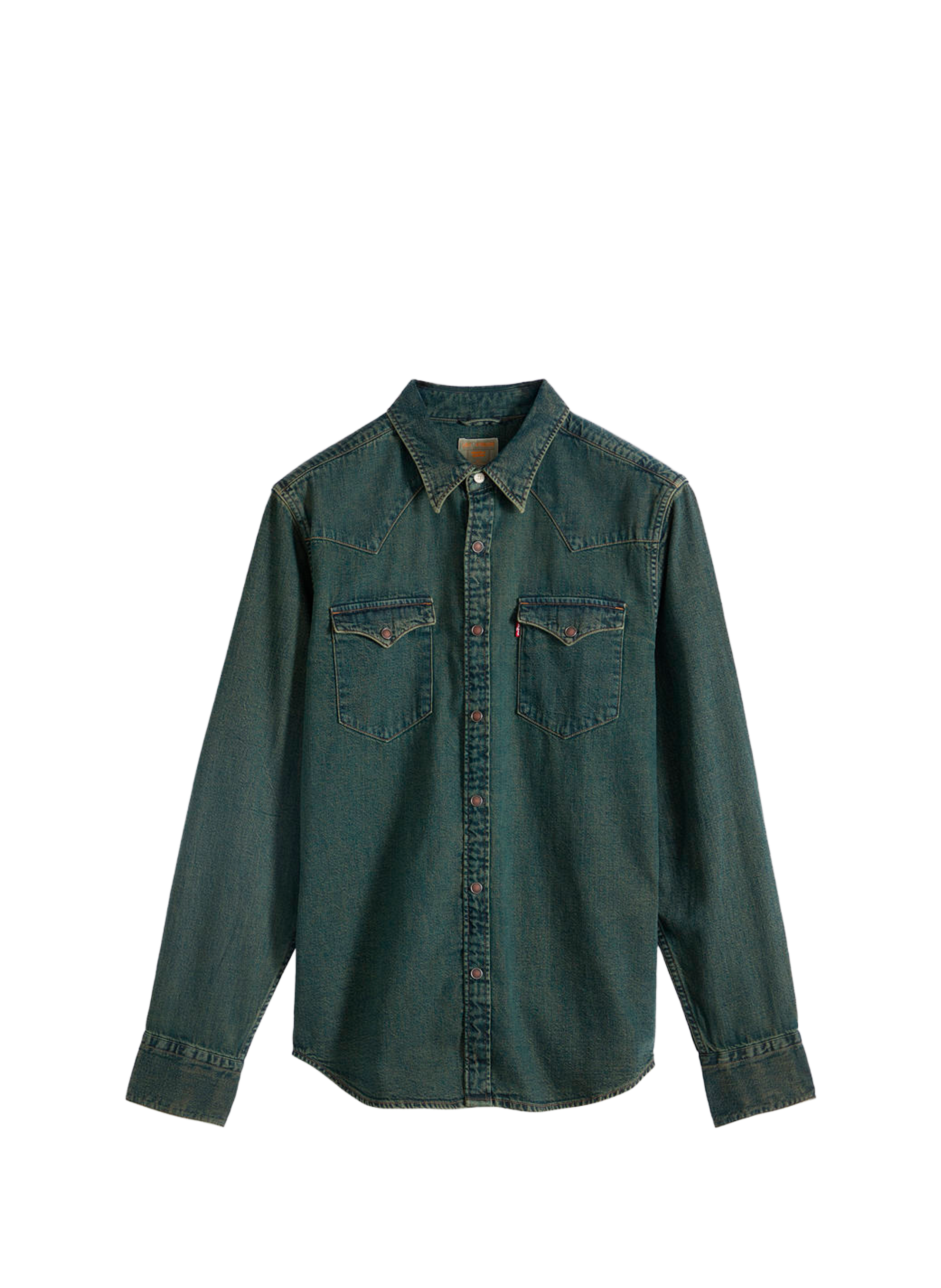 Chemise droite en coton LEVI'S Bleu