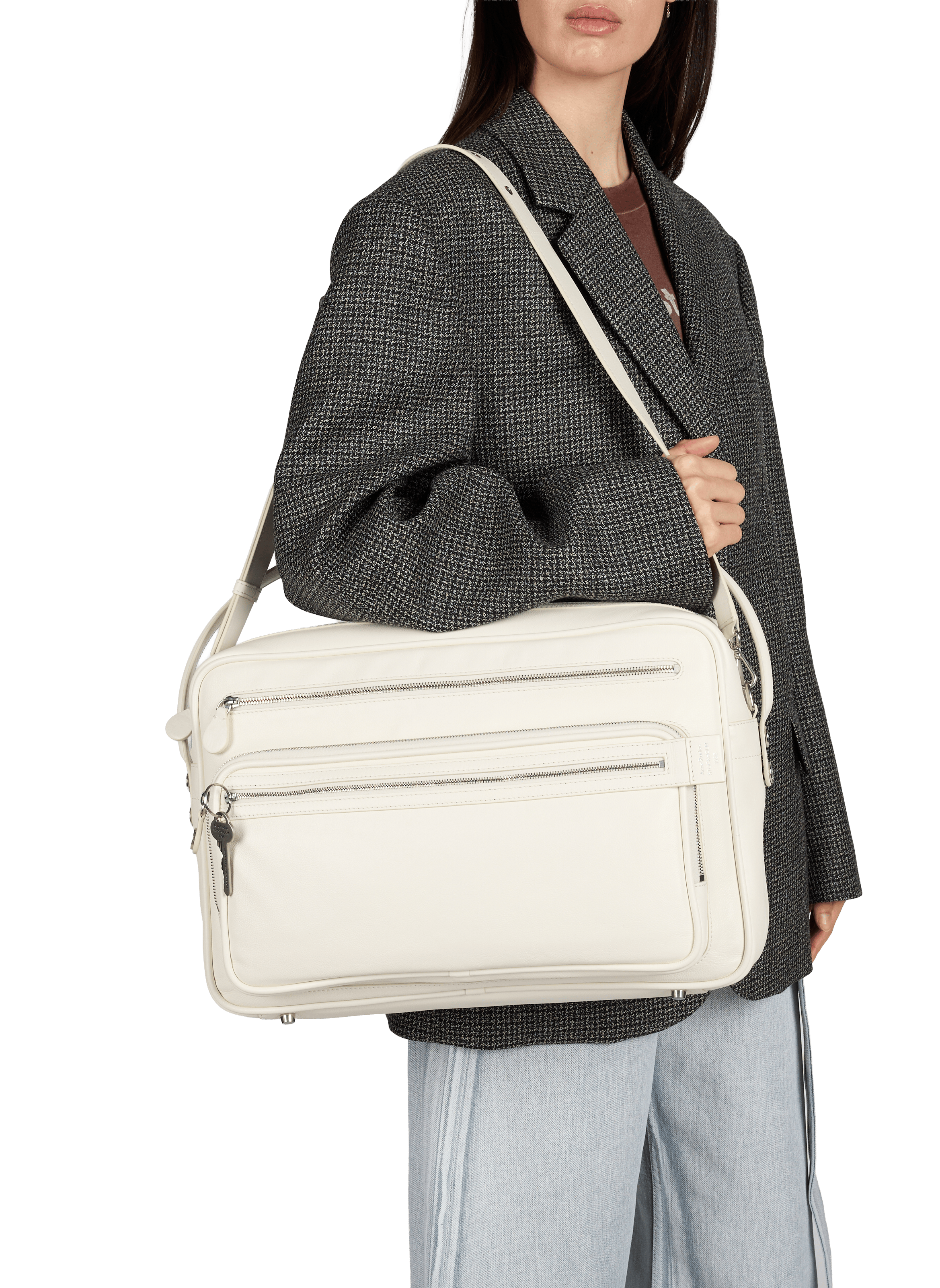 Sac à bandoulière Camero en cuir ACNE STUDIOS Blanc