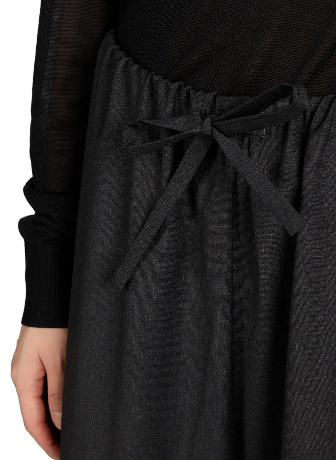 Pantalon large en laine TOTEME Gris