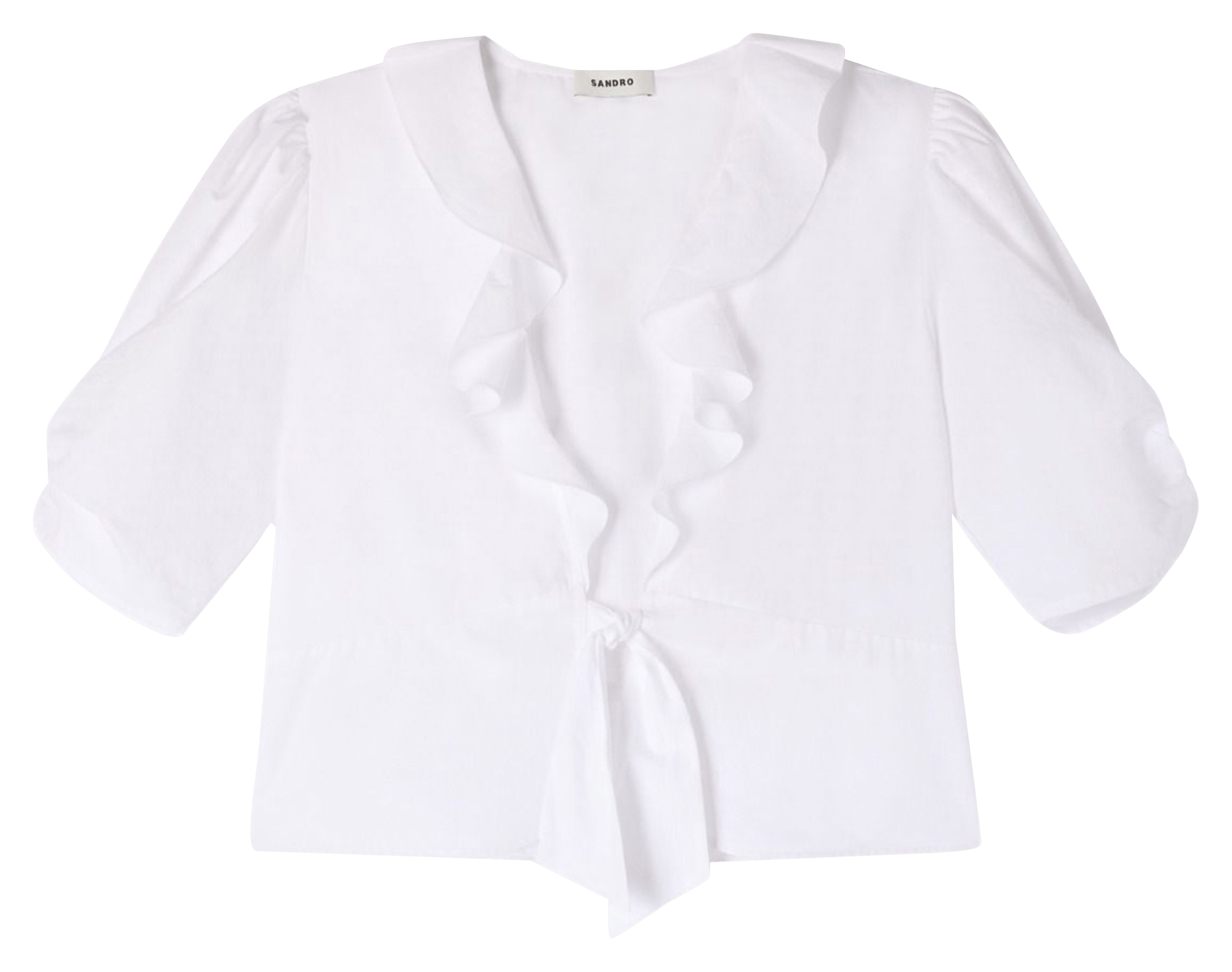 Top droit en coton SANDRO Blanc