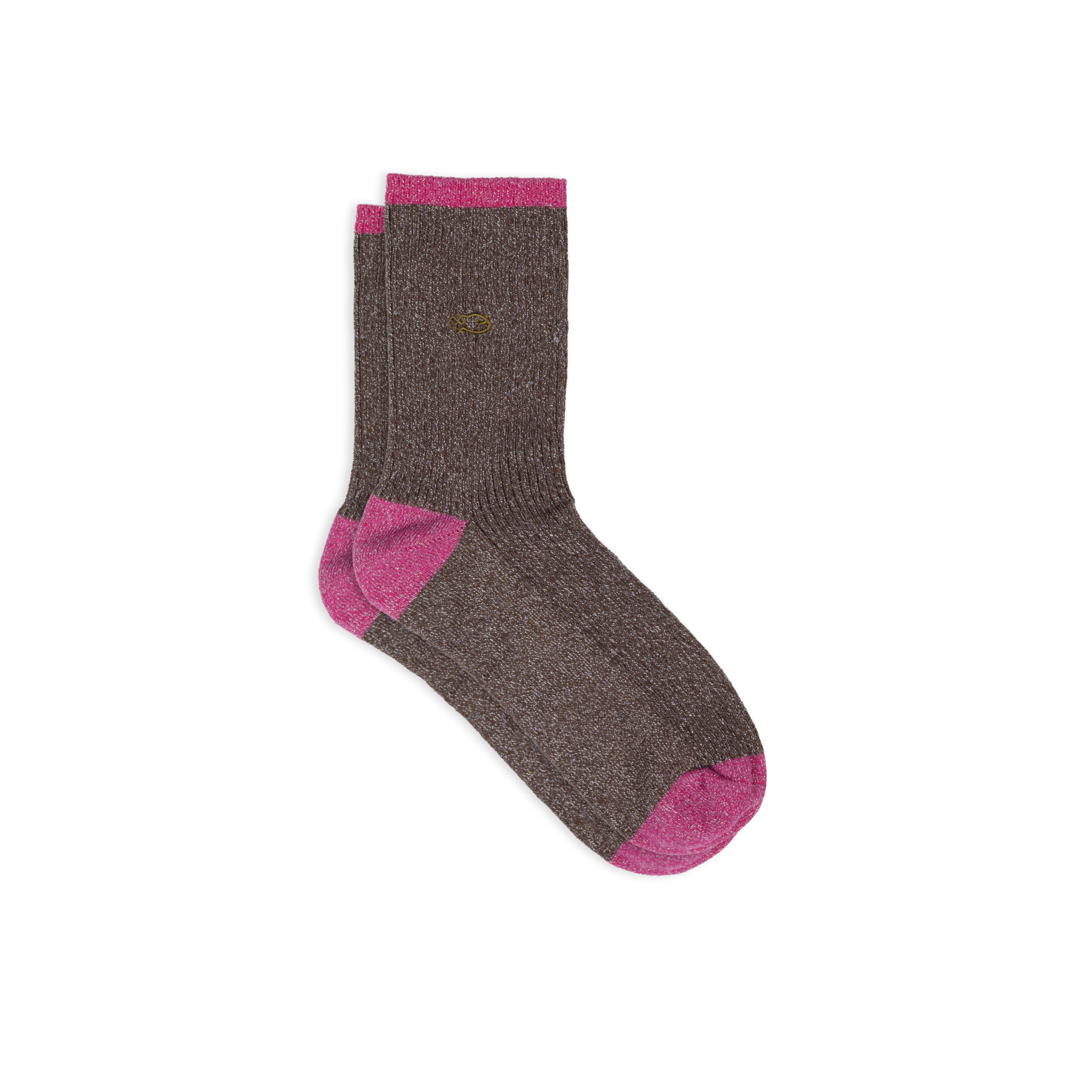 Chaussettes en coton peigné vintage BILLYBELT Marron