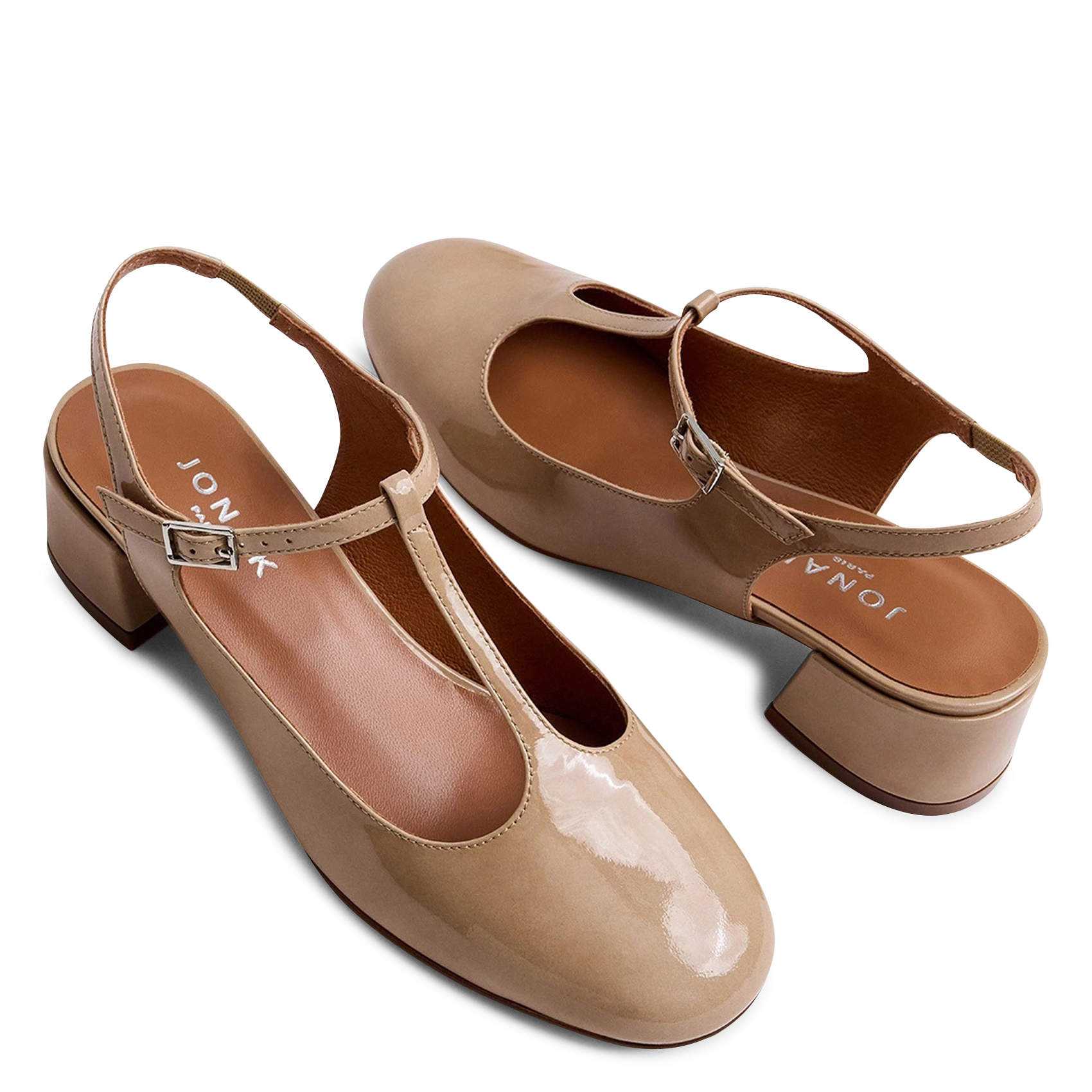 Babies en cuir doriel JONAK Beige