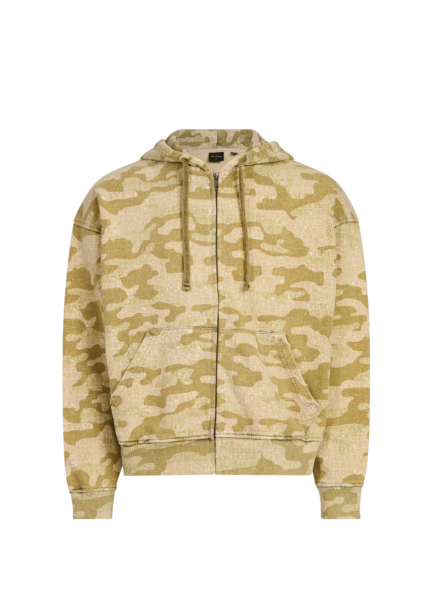 Sweat à capuche zippé imprimé DAILY PAPER Gris