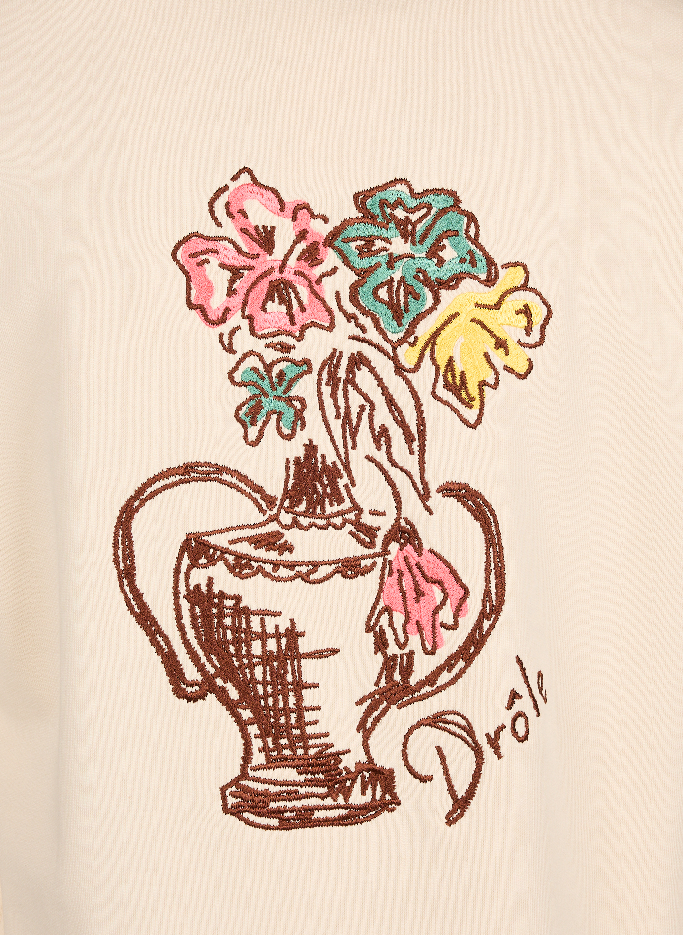 Cotton sweatshirt DROLE DE MONSIEUR Beige