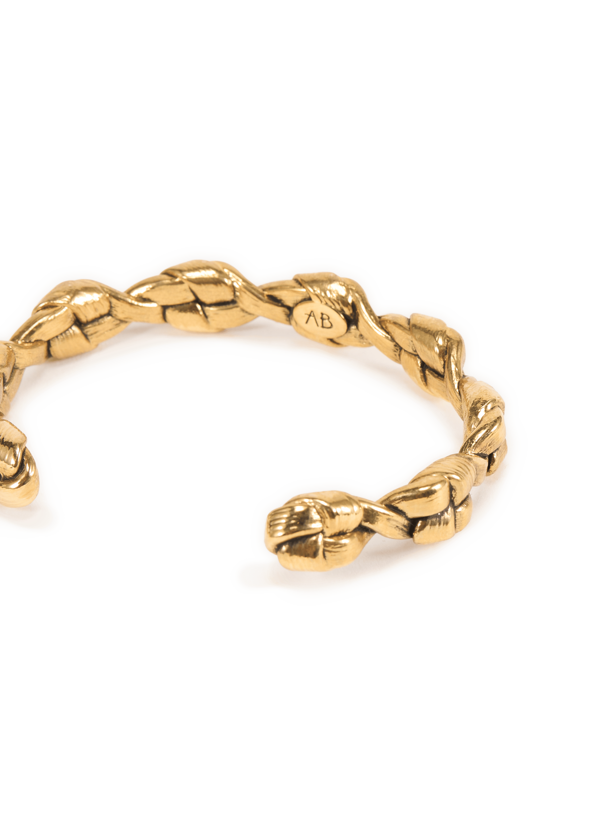 Bracelet manchette tressé Maddock AURELIE BIDERMANN Doré