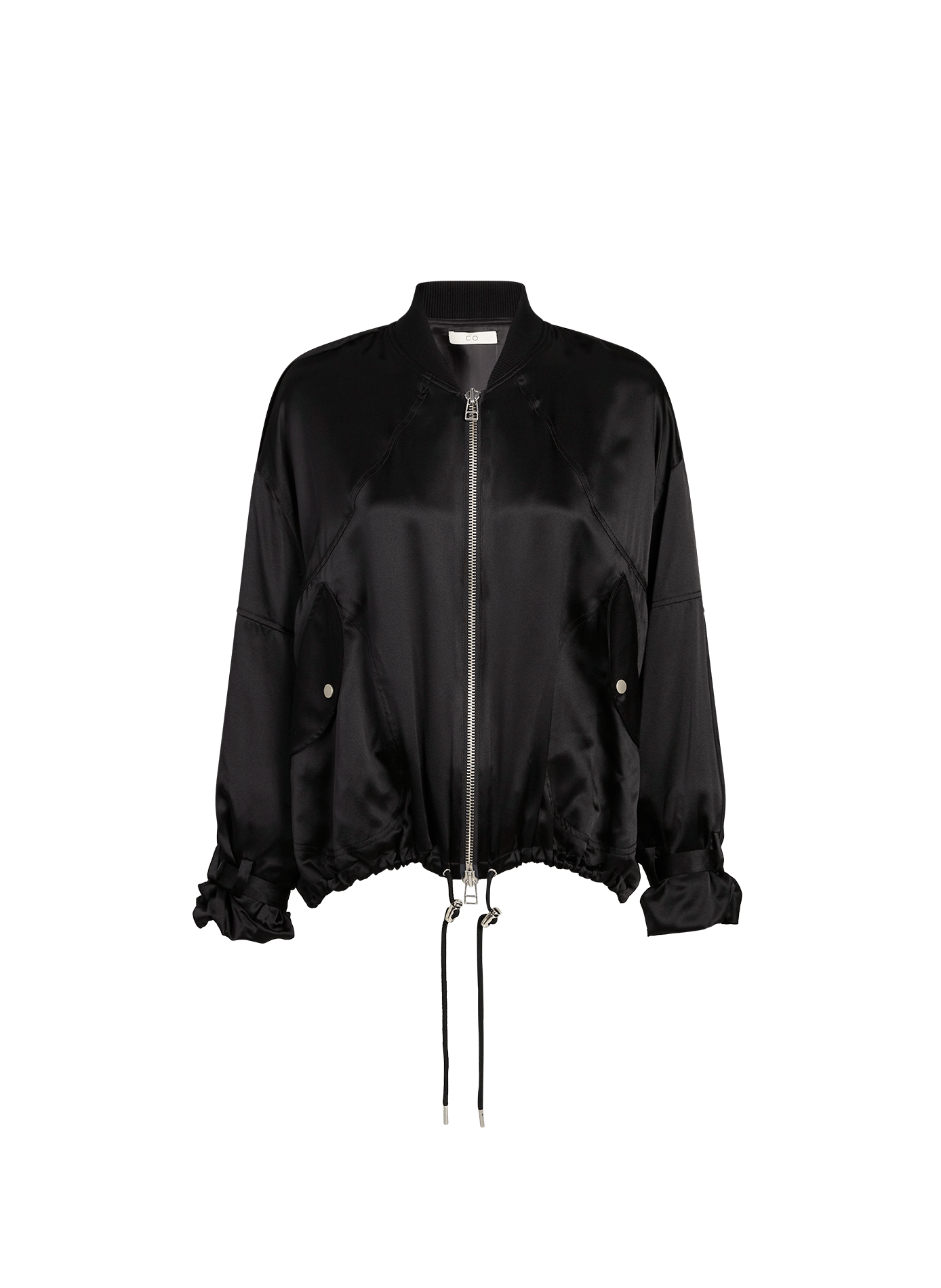 Oversized Satin Silk Jacket CO Black