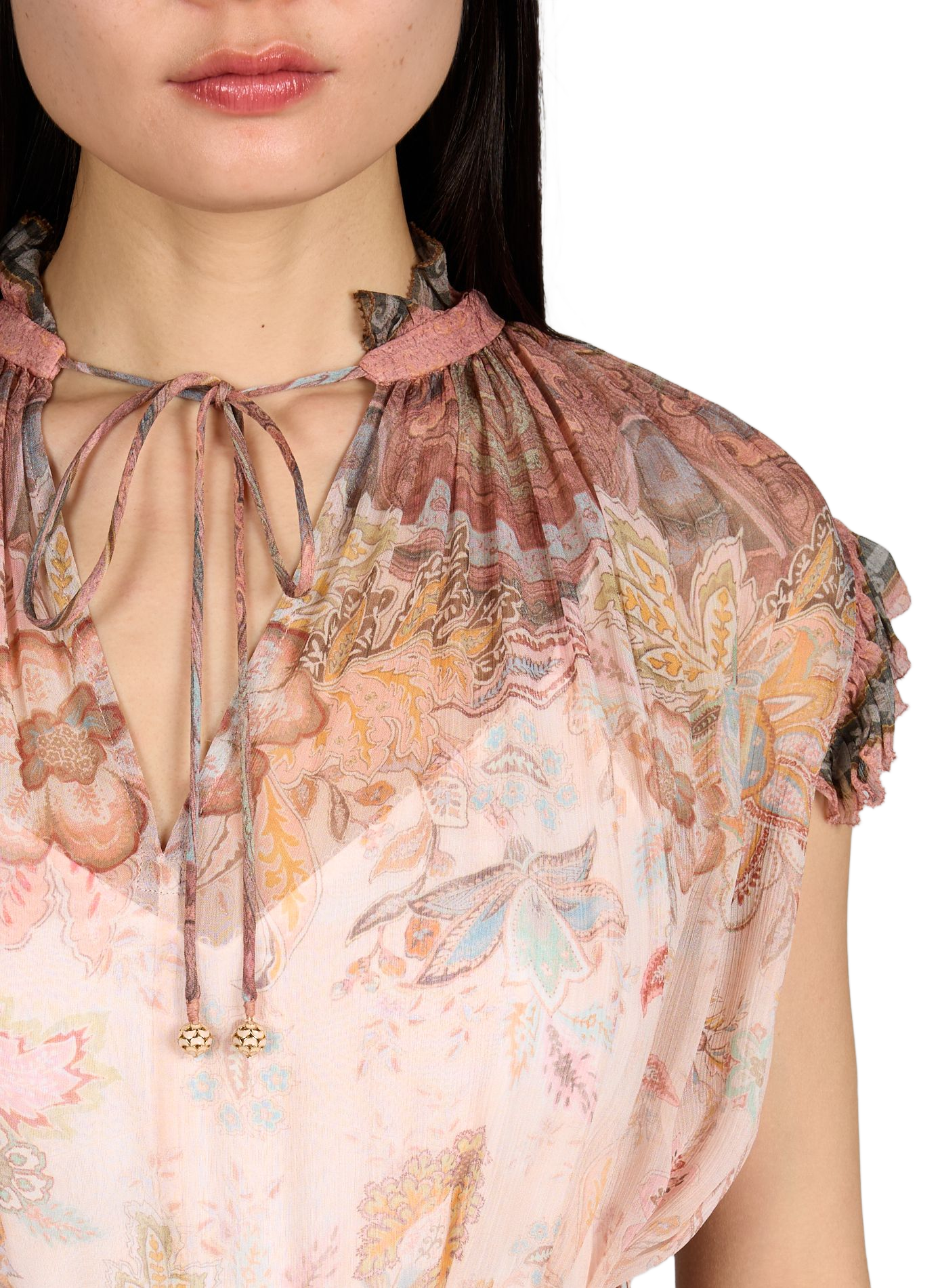 Robe froncée et volantée Alchemy ZIMMERMANN Blanc