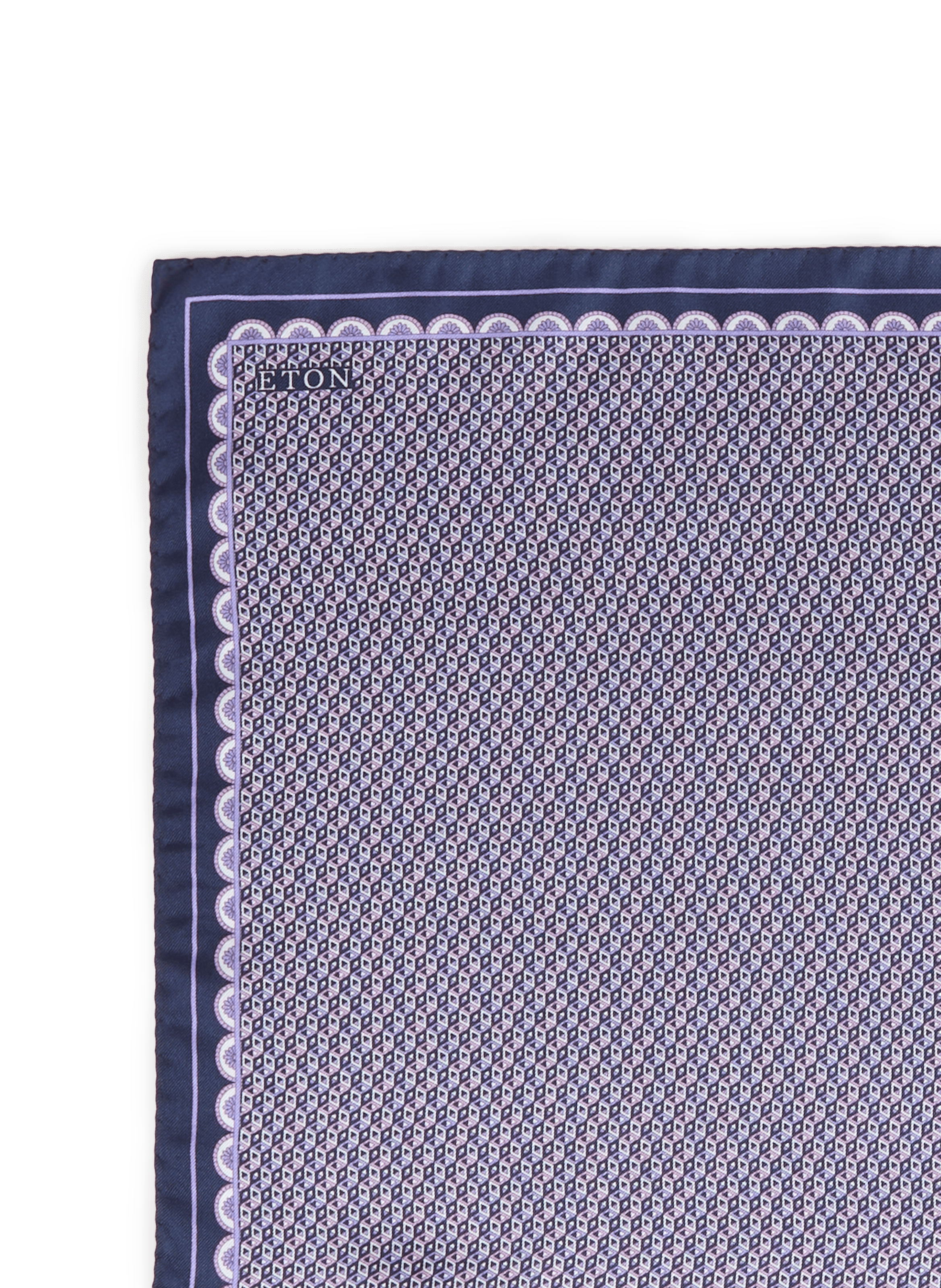 Pochette de costume à motif en soie ETON Violet
