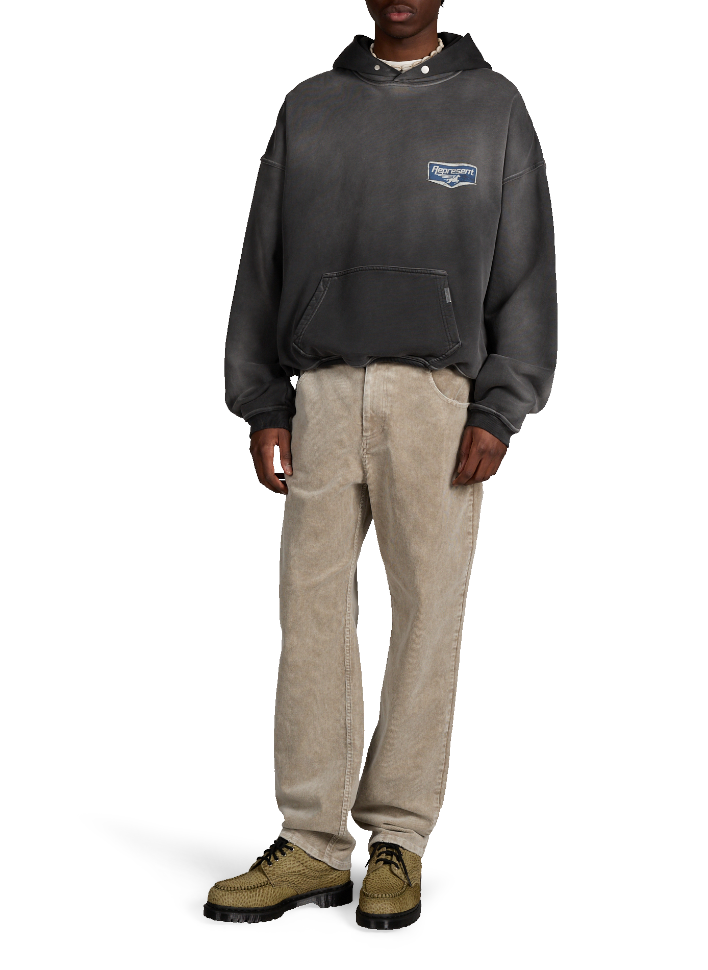 Graphic logo cotton sweatshirt REPRESENT Grey