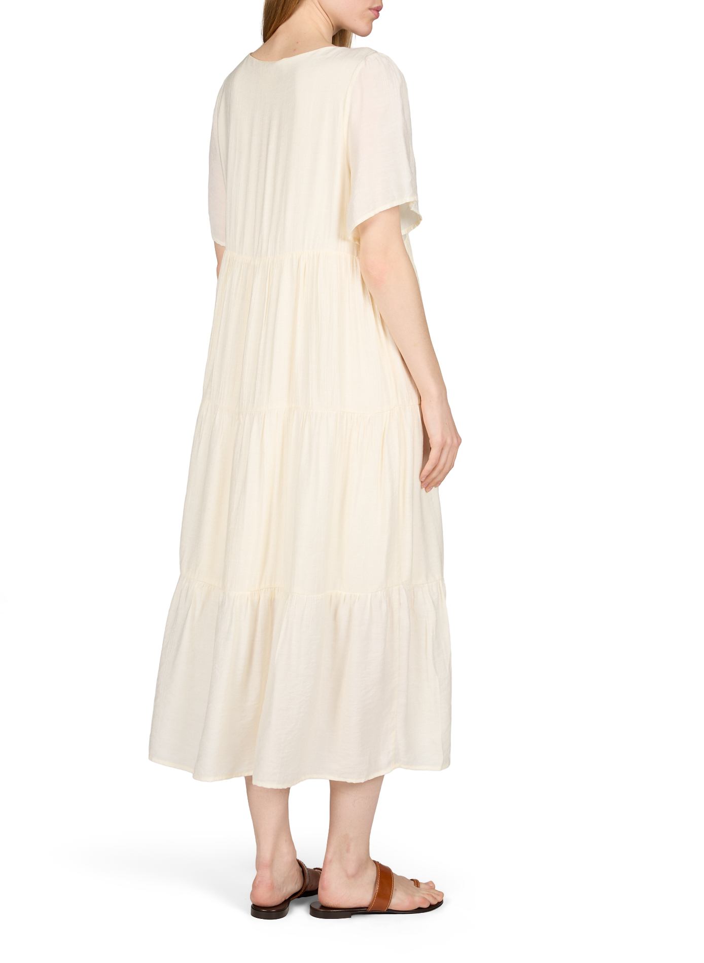 Long floral embroidered Deliane maxi dress ARTLOVE Yellow