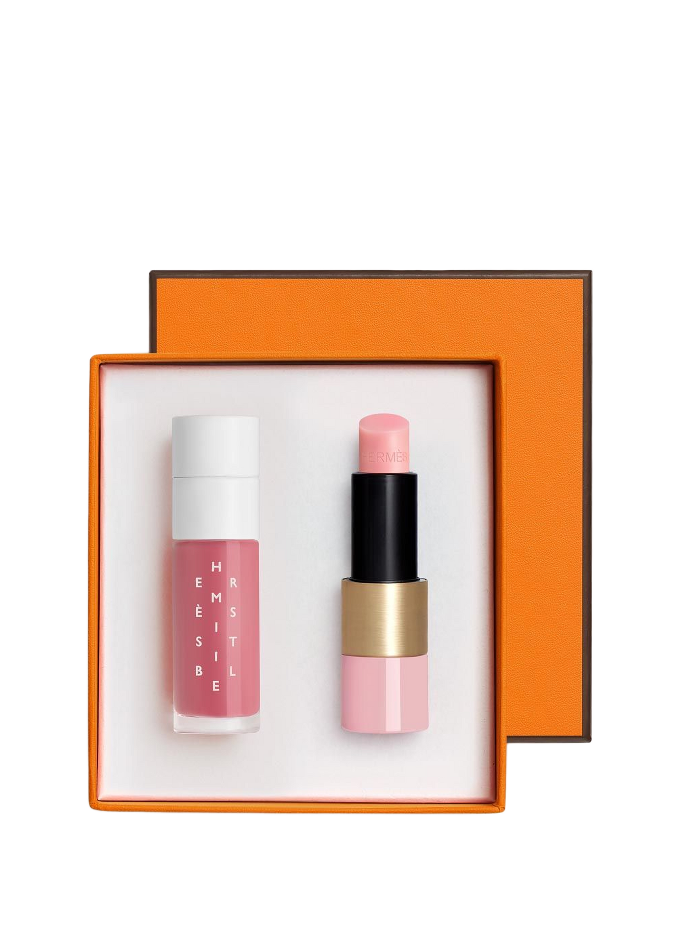 Precomposed Rose Hermès and Hermèsistible gift set. HERMÈS Rose confetti et rose koala