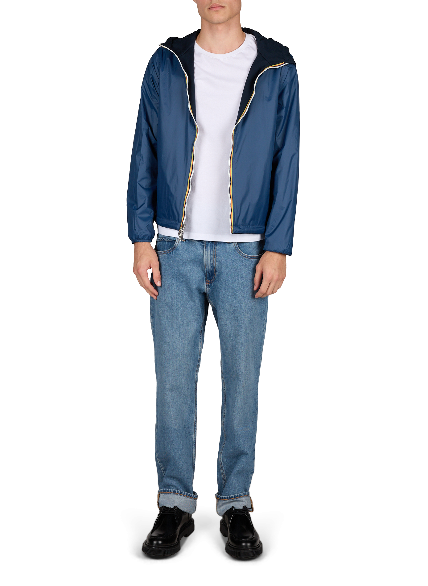 Reversible lightweight cotton jacket K-WAY Blue