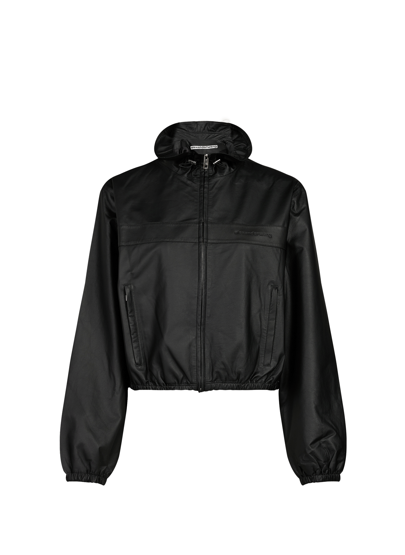 Elastische Lederjacke ALEXANDER WANG Schwarz