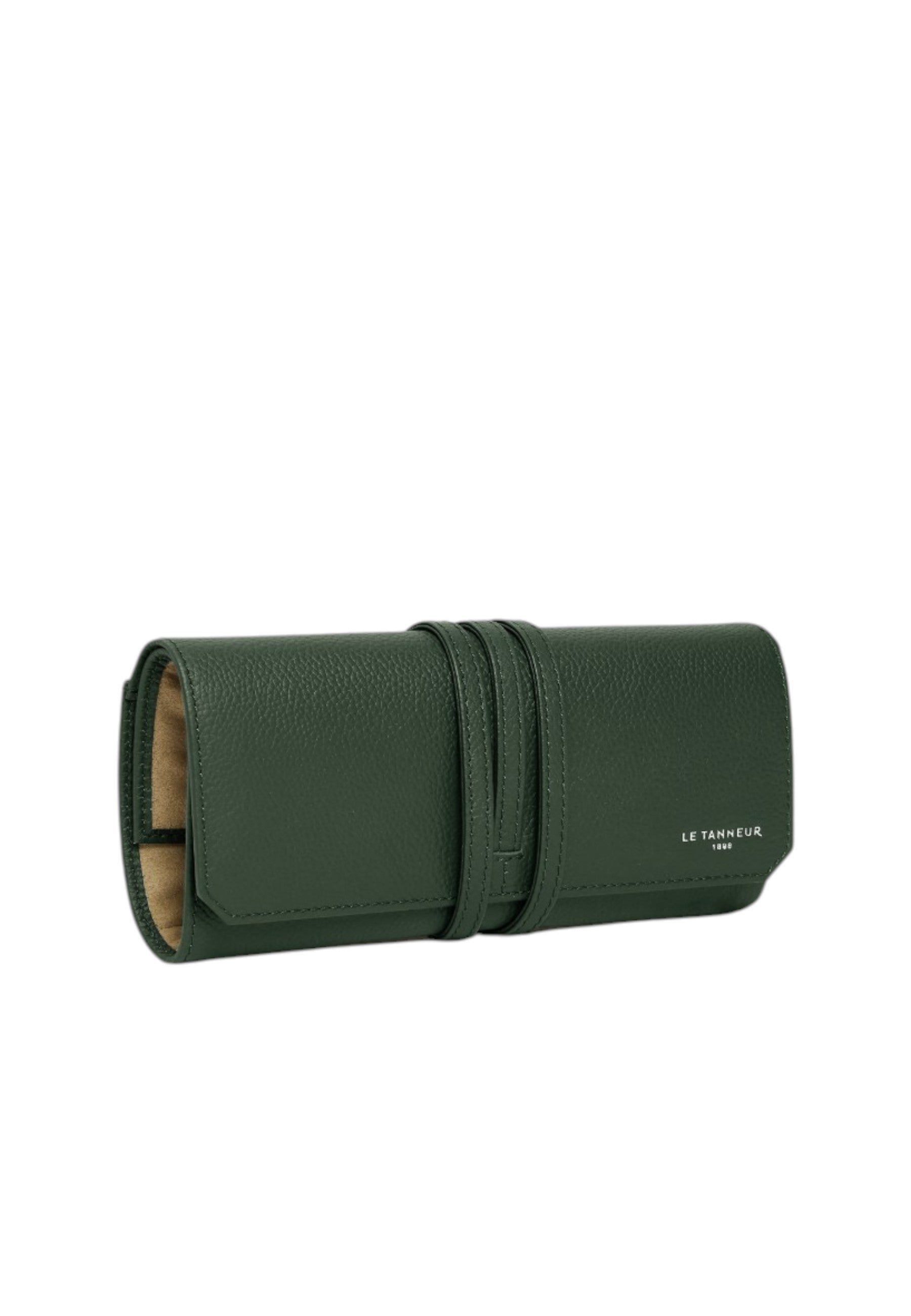 Coffret 3 montres de voyage souple en cuir grainé LE TANNEUR Vert
