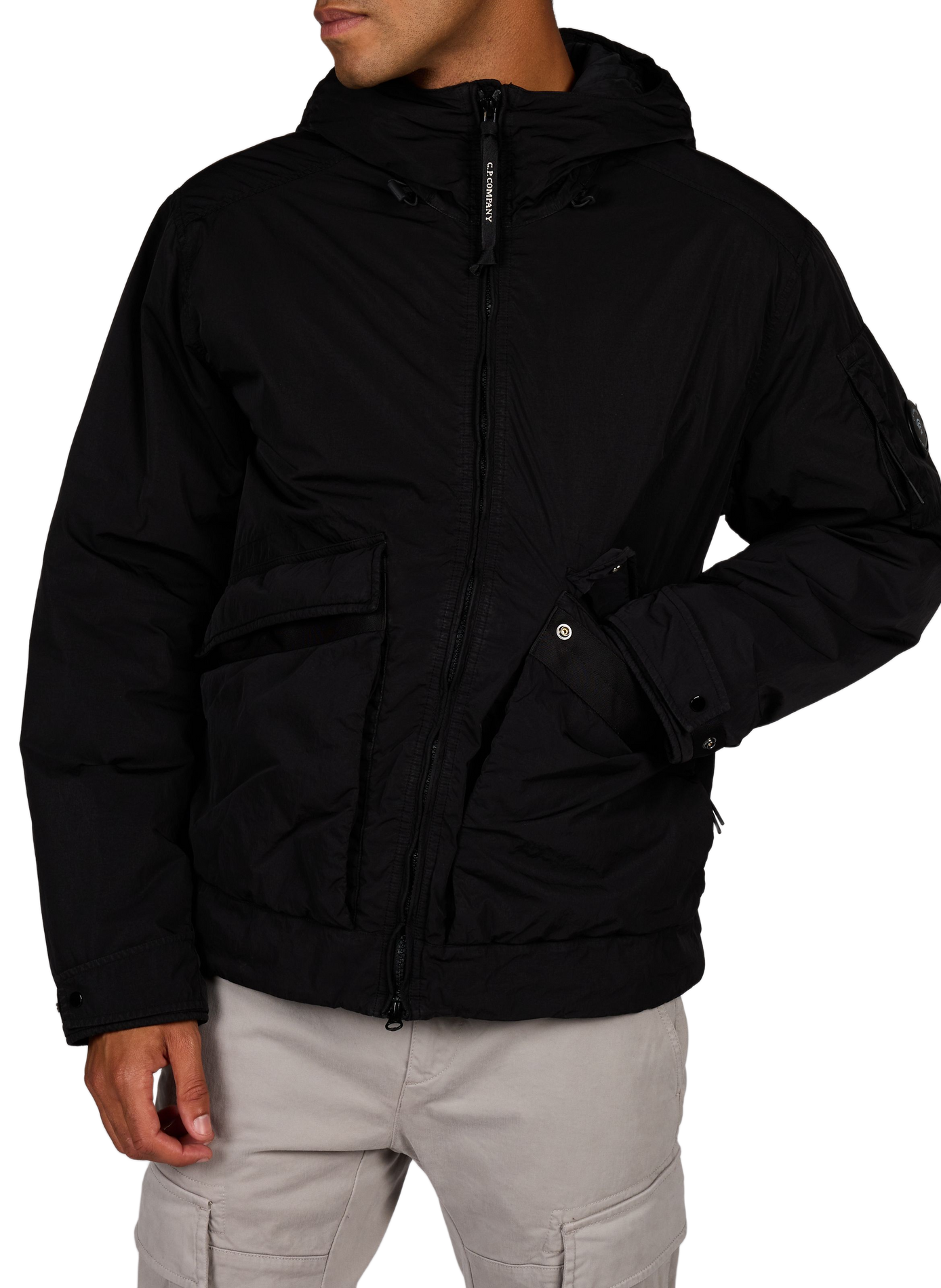 Blouson uni à ourlet ajustable CP COMPANY Noir