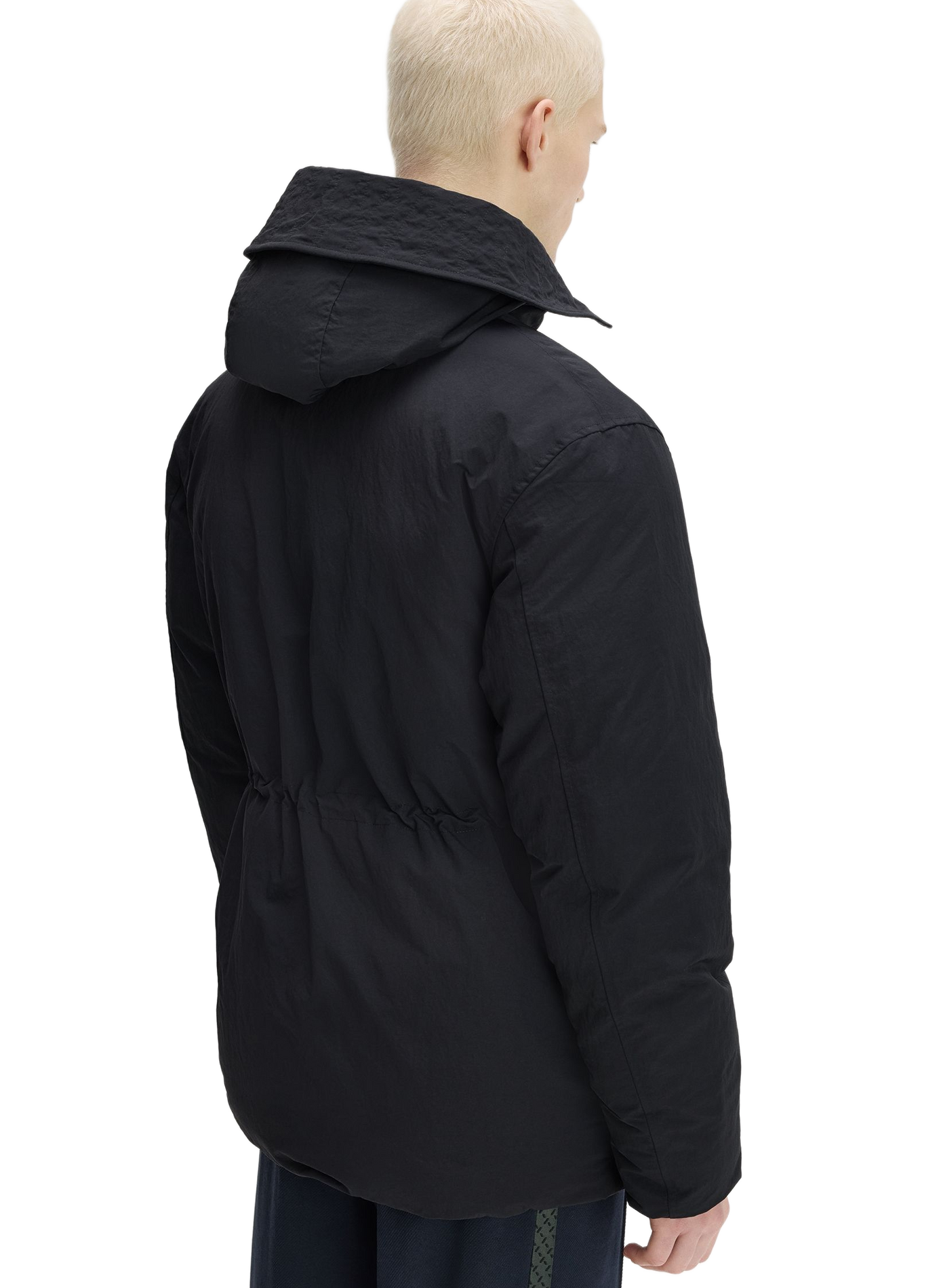 Blouson droit col montant à capuche FRED PERRY Noir