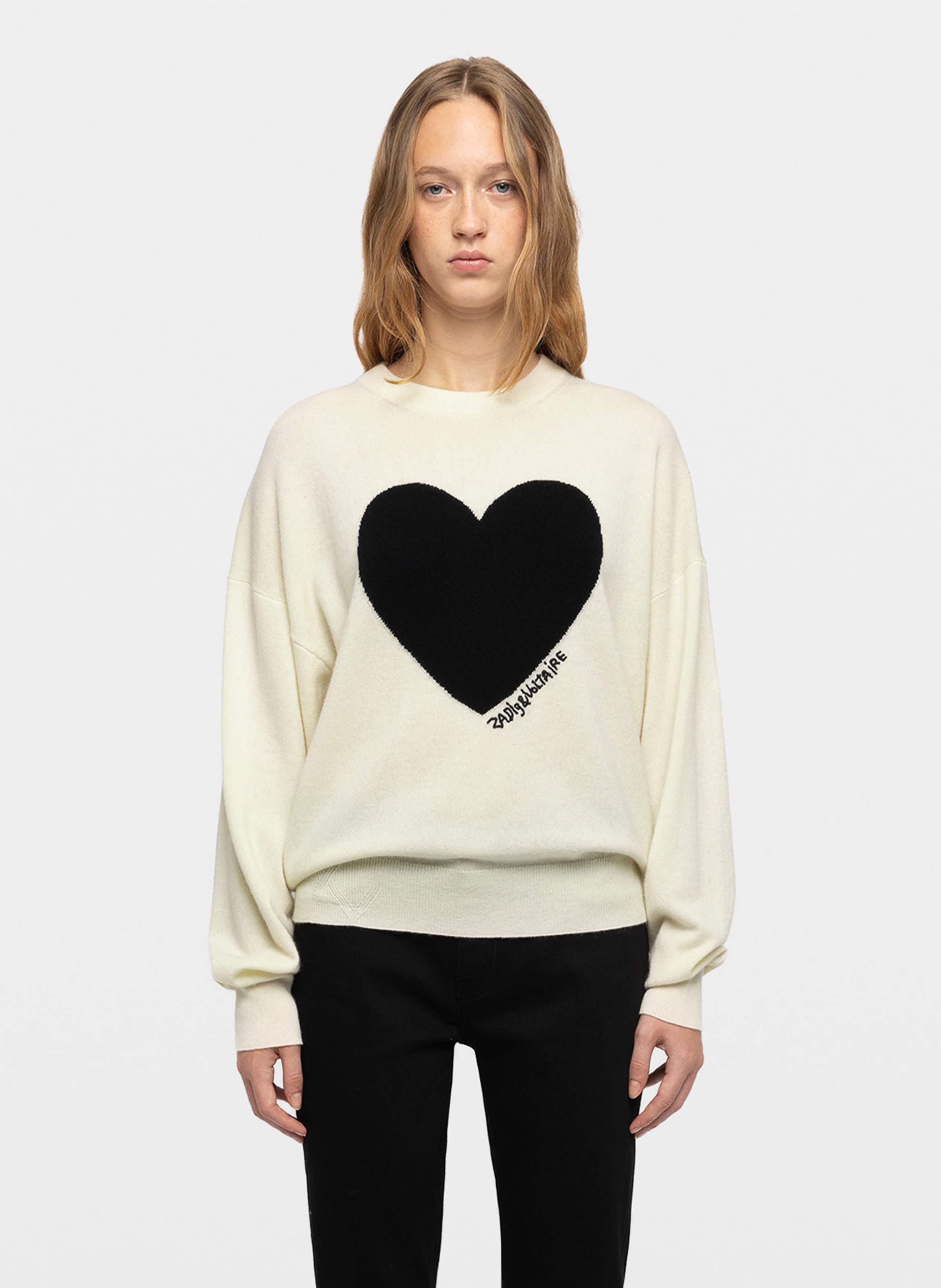 Ruime trui met patroon van wol en kasjmier Soulo ZADIG&VOLTAIRE Beige