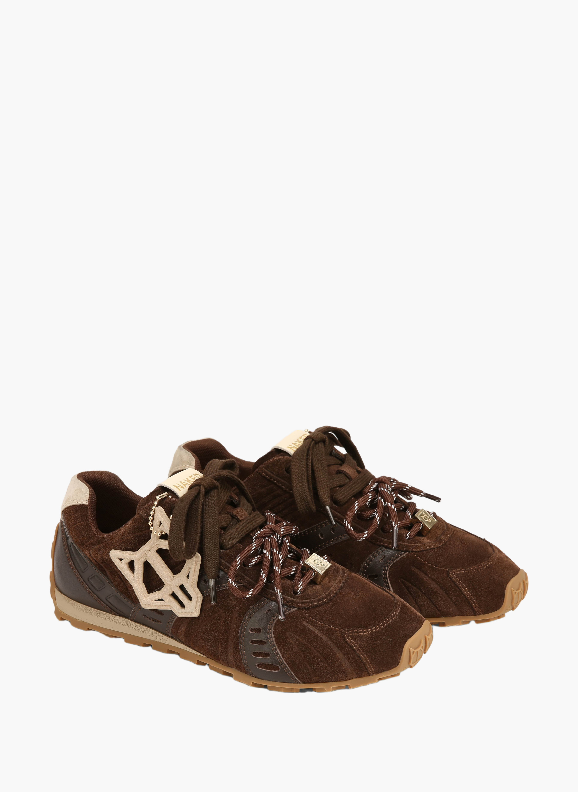 Lapse-sneakers van suède NAKED WOLFE Bruin