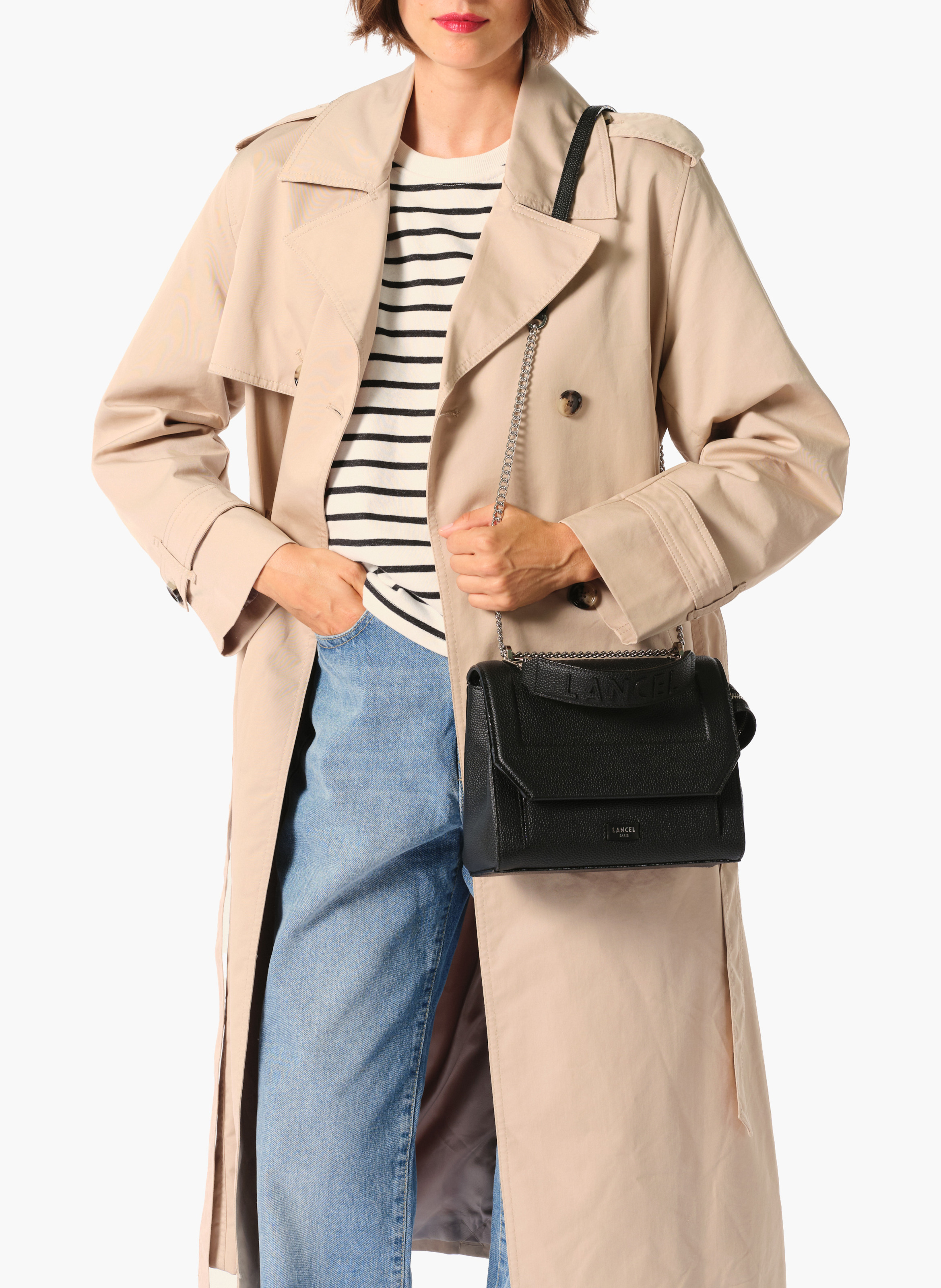 Schoudertas met flap van Lancel in leer | Zwart LANCEL Dames