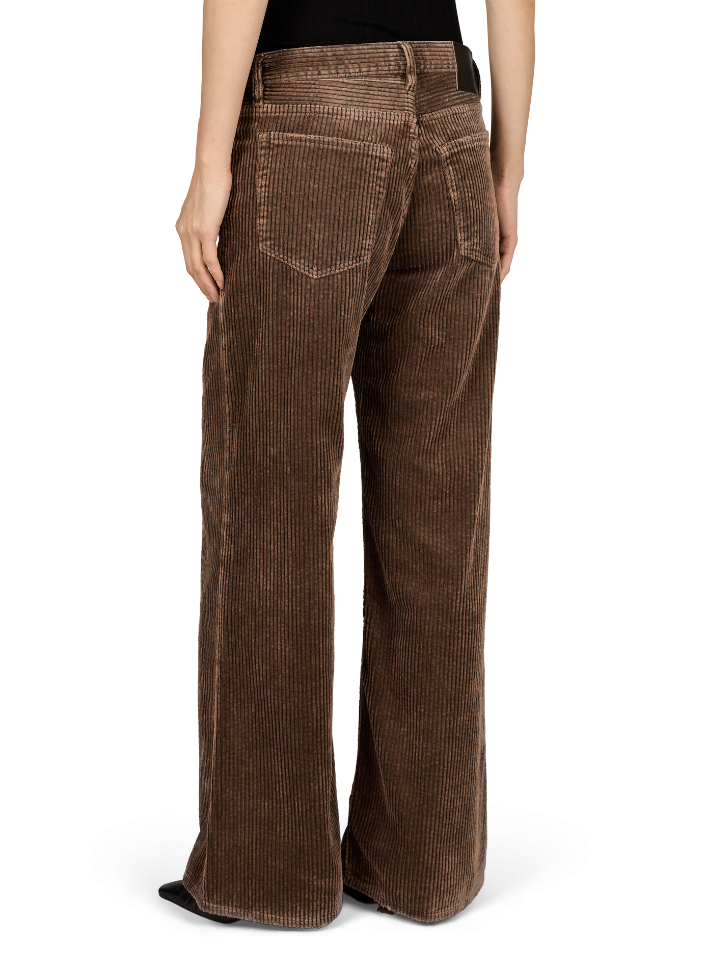 Wijde ribfluwelen broek BELLEROSE Bruin