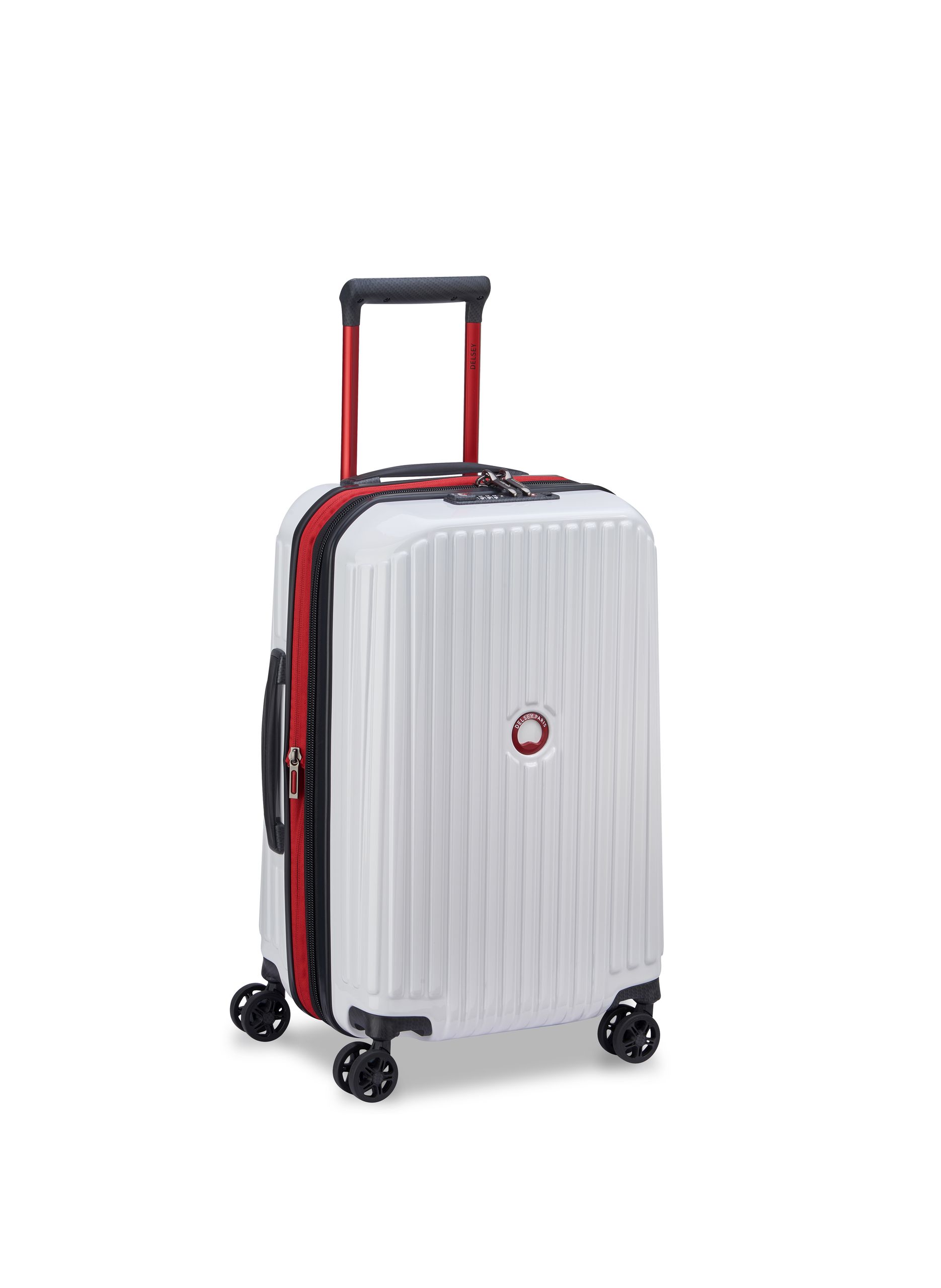 Valise soute rigide taille s - securitime zip DELSEY PARIS Blanc