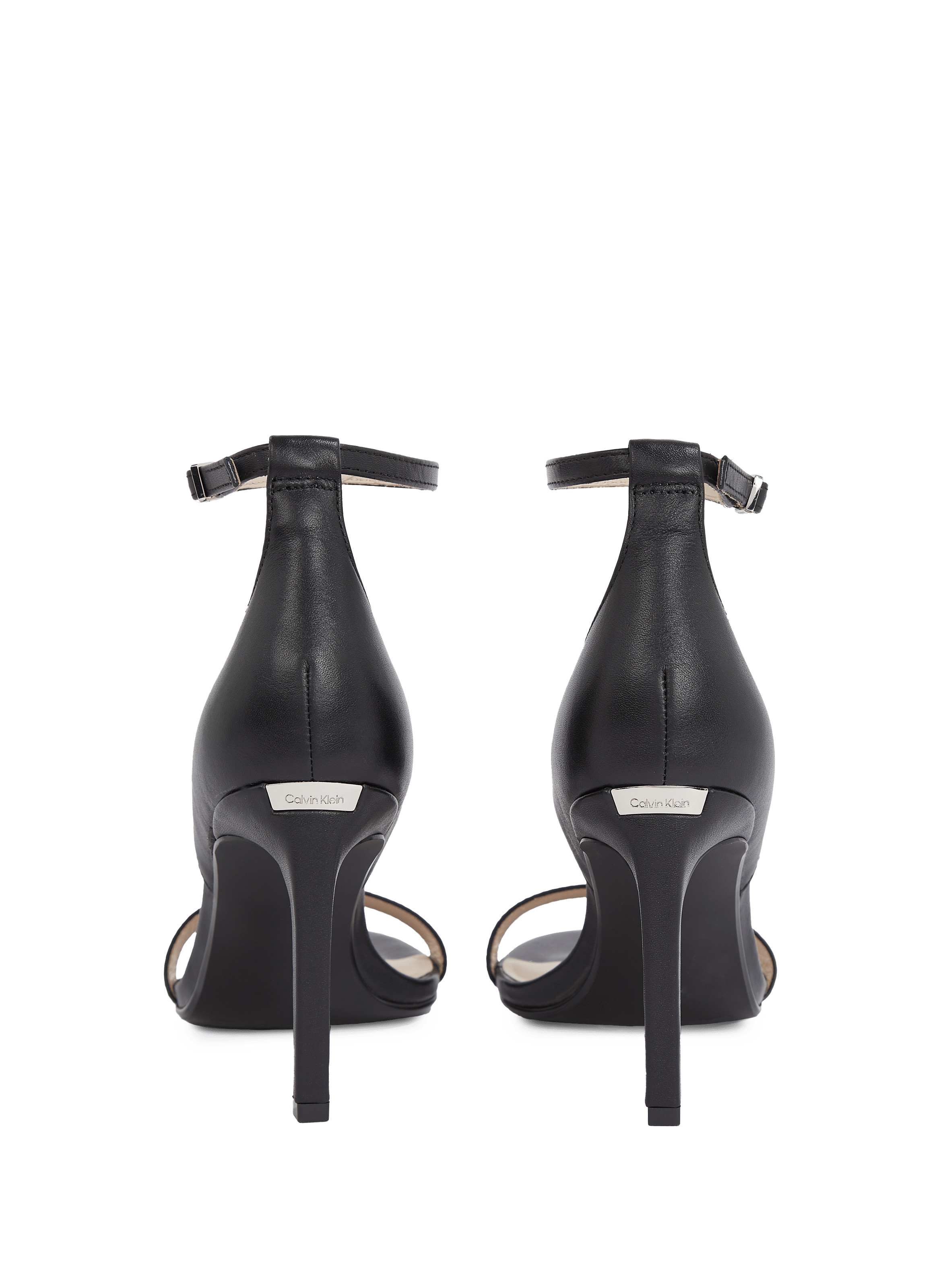 Sandales à talon en cuir CALVIN KLEIN Noir